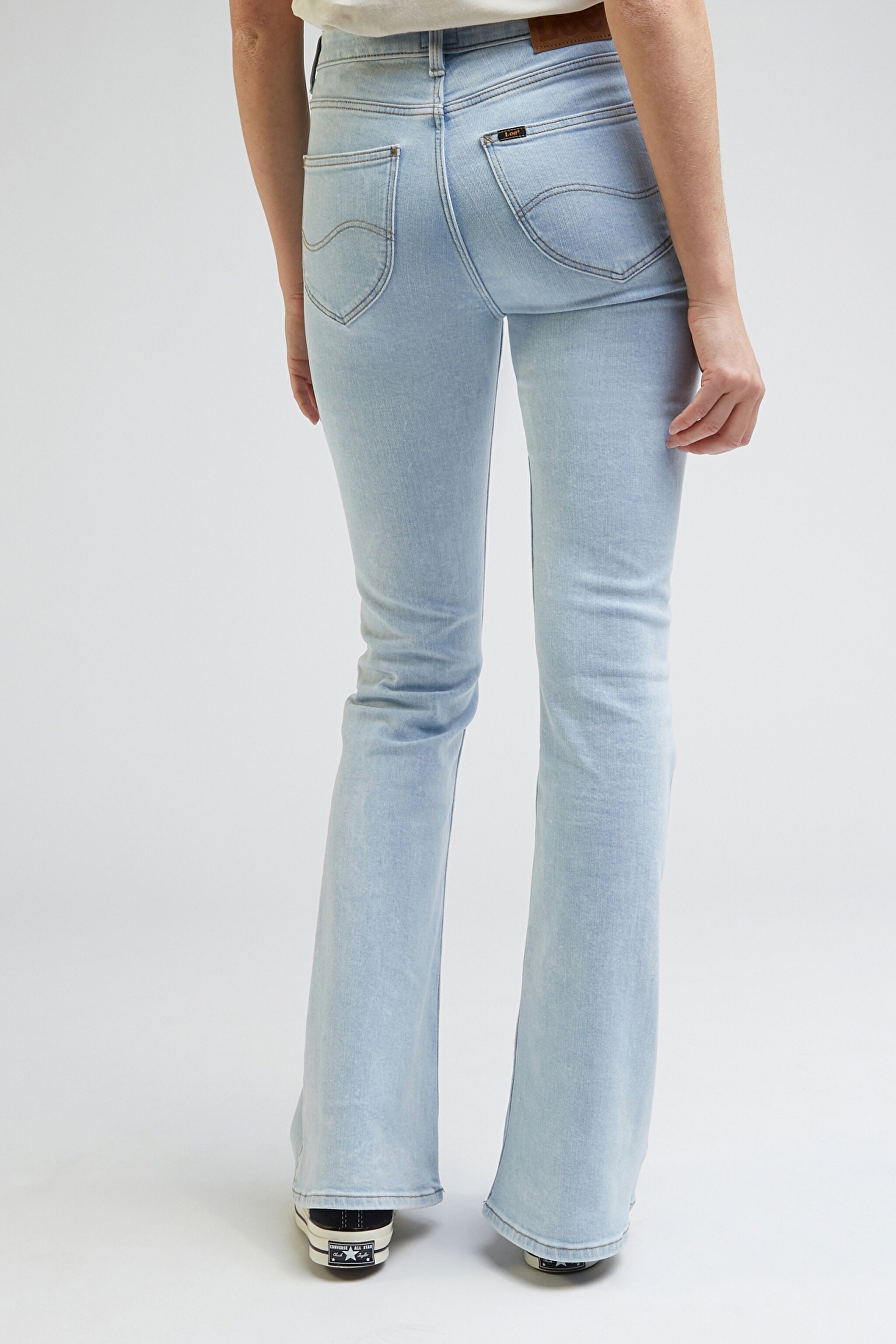 Breese Flare Fit Normal Bel Bol Paça Esnek Jean Kot Pantolon - Morning Walk-L32YGUB44 (görsel 5)
