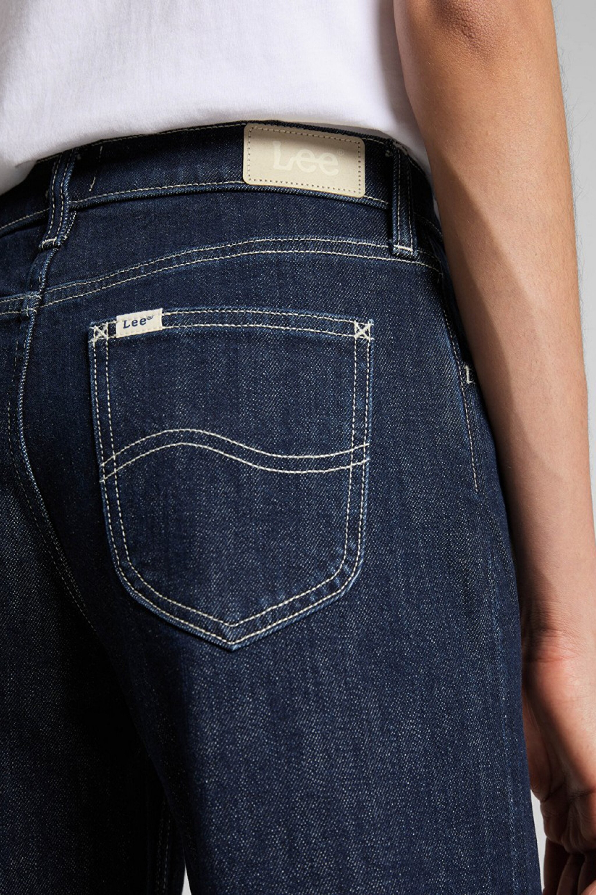 Jane Cuffed Straight Fit Yüksek Bel Jean Kot Pantolon - Retro Rinse-L33DNIZA (görsel 4)