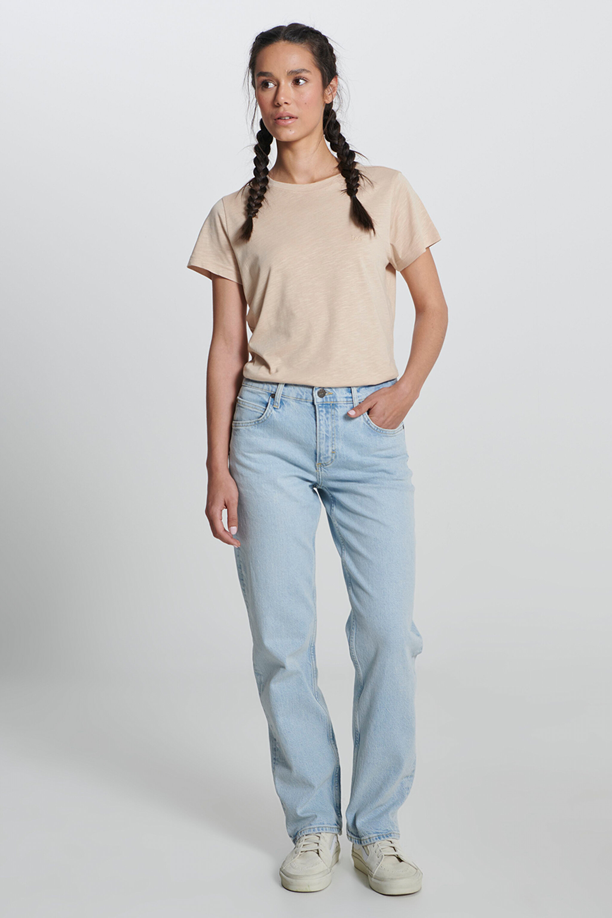 Jane Straigt Fit Düz Kesim Normal Bel Esnek Jean Kot Pantolon - Soft Diffused-L34QHGB33 (görsel 2)