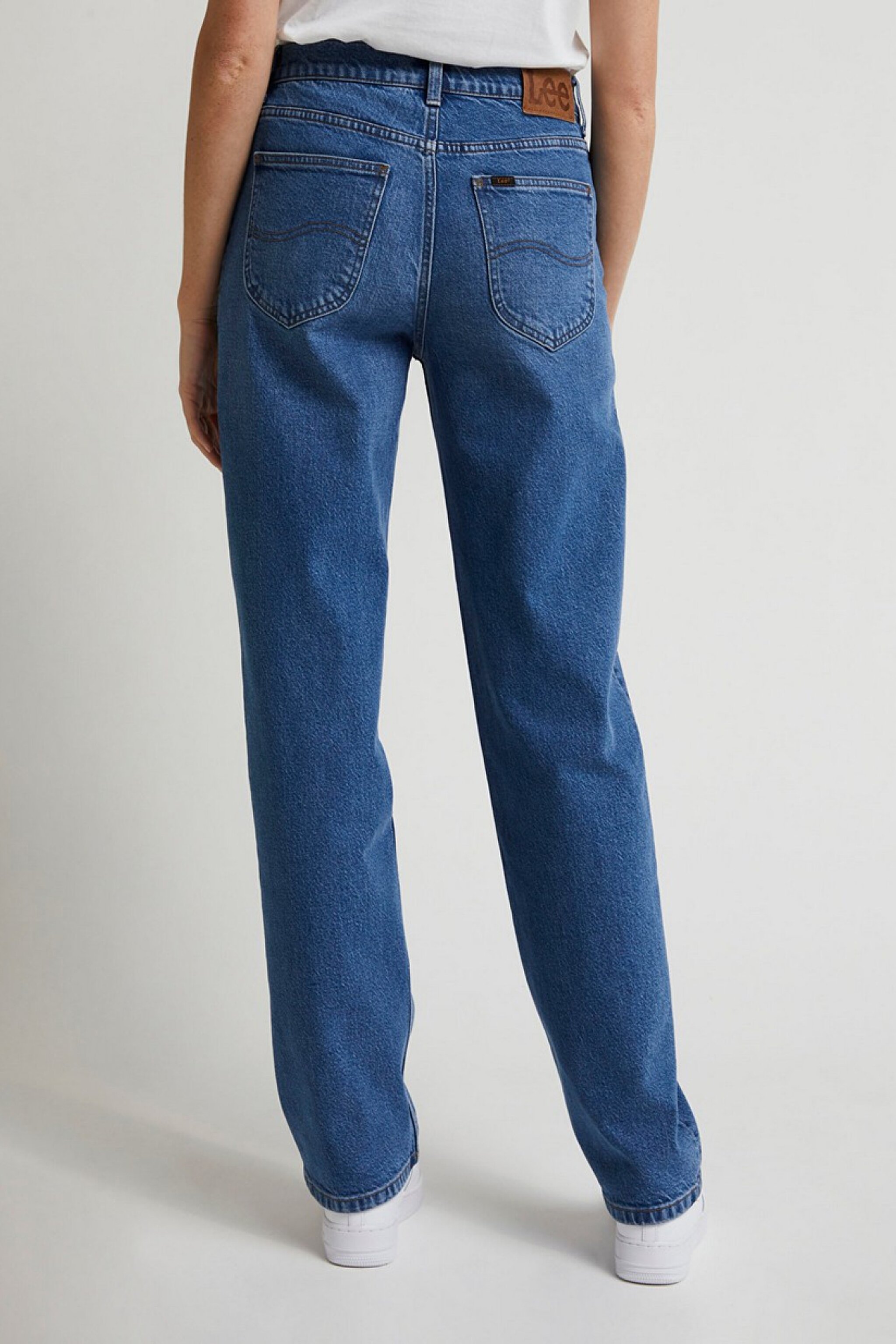 Jane Straigt Fit Düz Kesim Normal Bel Esnek Jean Kot Pantolon - Mid Wash-L34QHGC05 (görsel 5)
