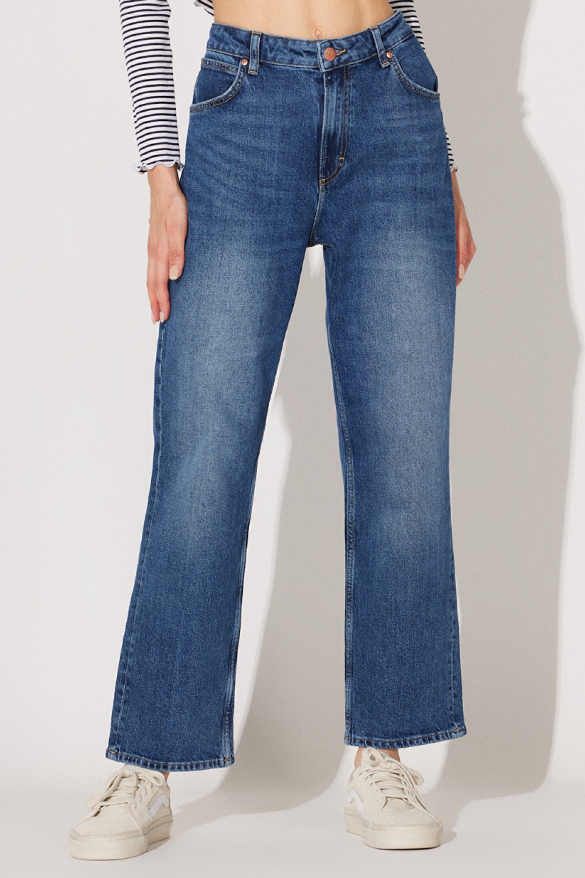 Rider Classic Straight Fit Düz Kesim Düşük Bel Açık Mavi Esnek Jean Kot Pantolon