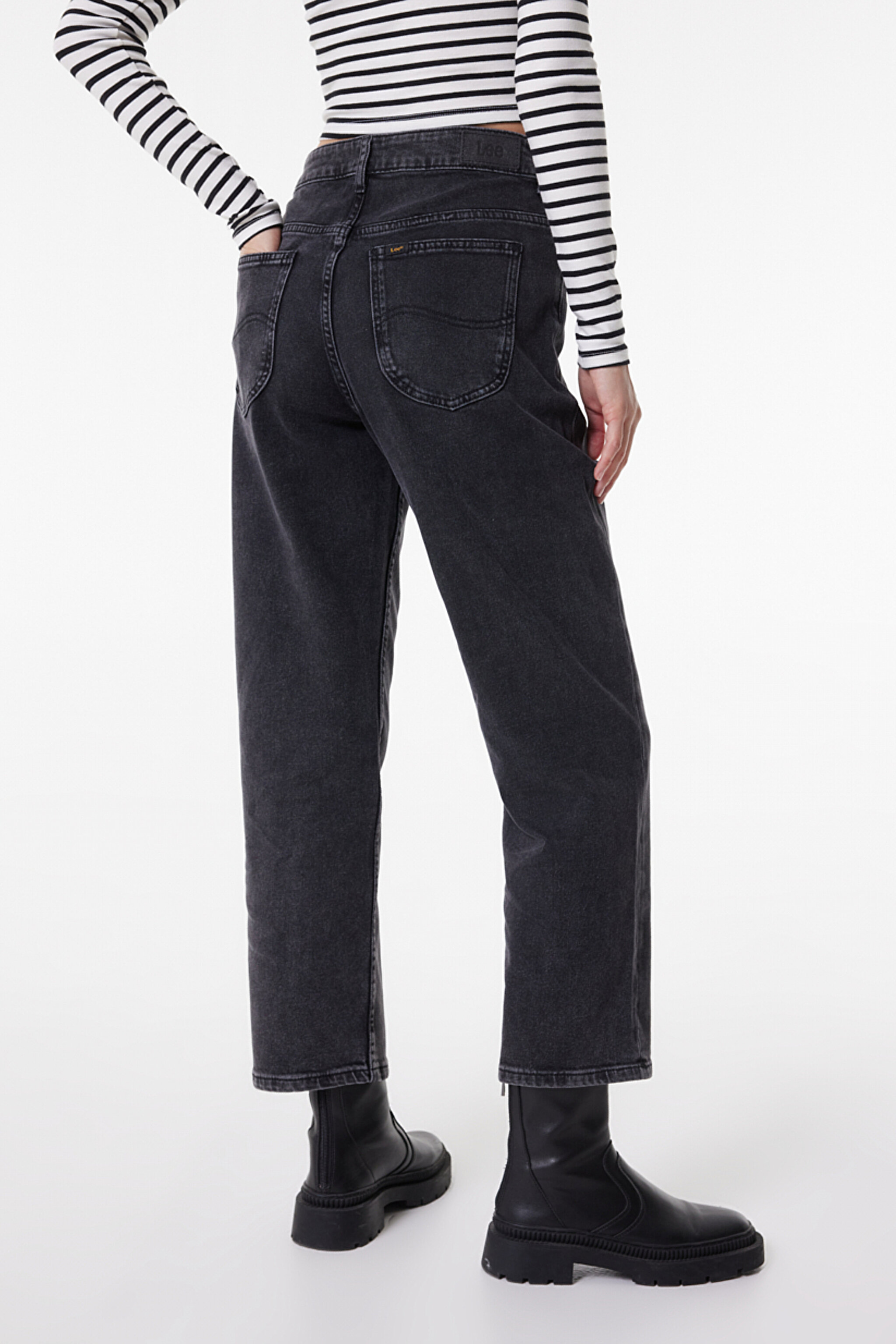 Rider Straight Fit Düz Kesim Düşük Bel Antrasit Esnek Jean Kot Pantolon - Into The Shadow-L35FQBD59 (görsel 4)