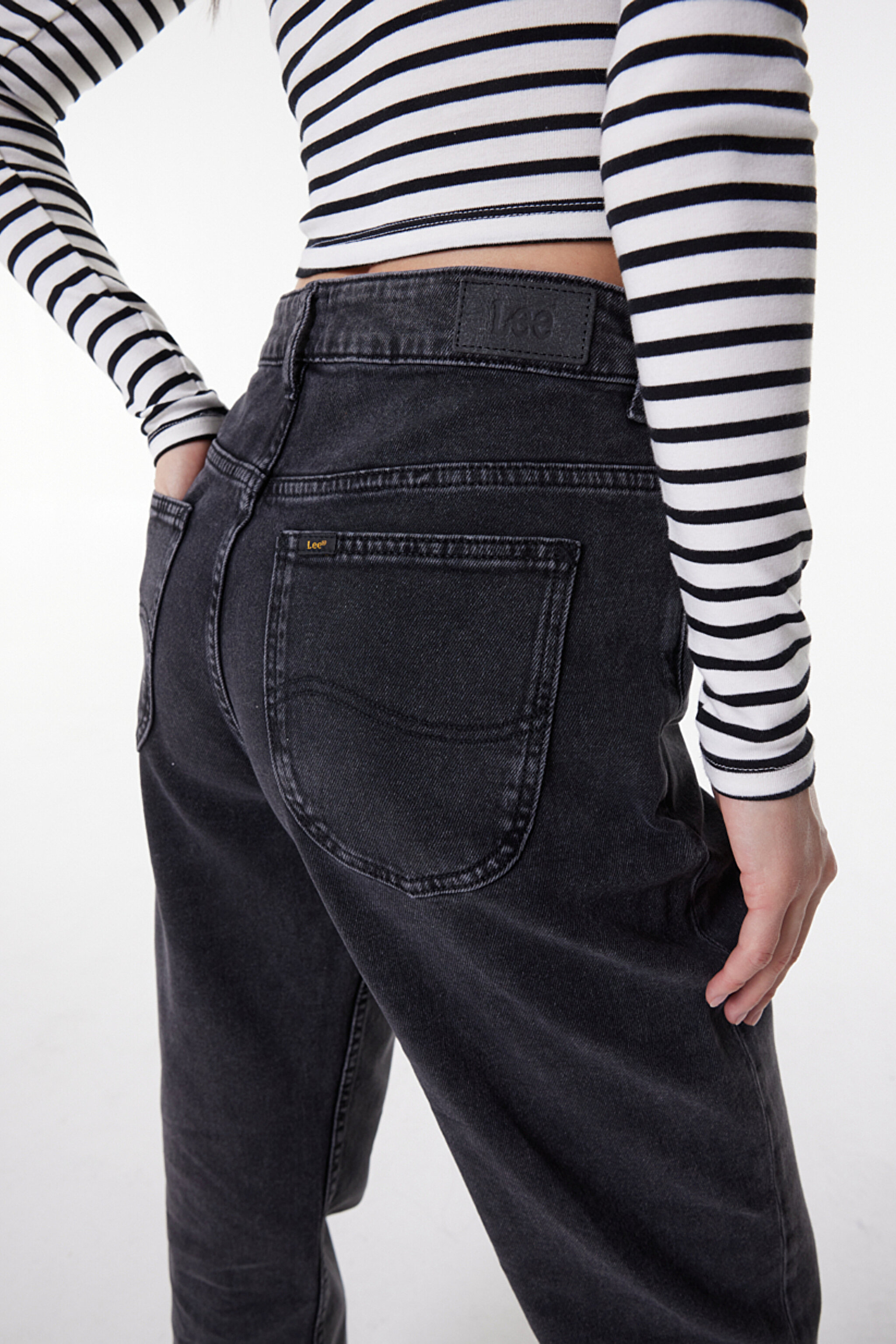 Rider Straight Fit Düz Kesim Düşük Bel Antrasit Esnek Jean Kot Pantolon - Into The Shadow-L35FQBD59 (görsel 5)
