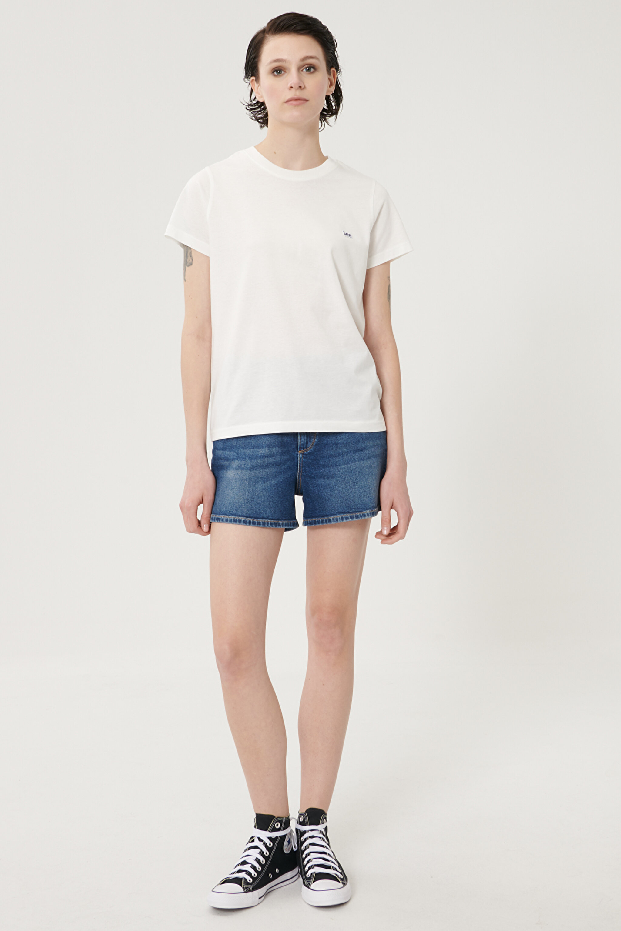 Regular Fit Normal Kesim Normal Bel Carol Koyu Mavi Jean Kot Şort - Dark Blue-L37CMWMN (görsel 2)