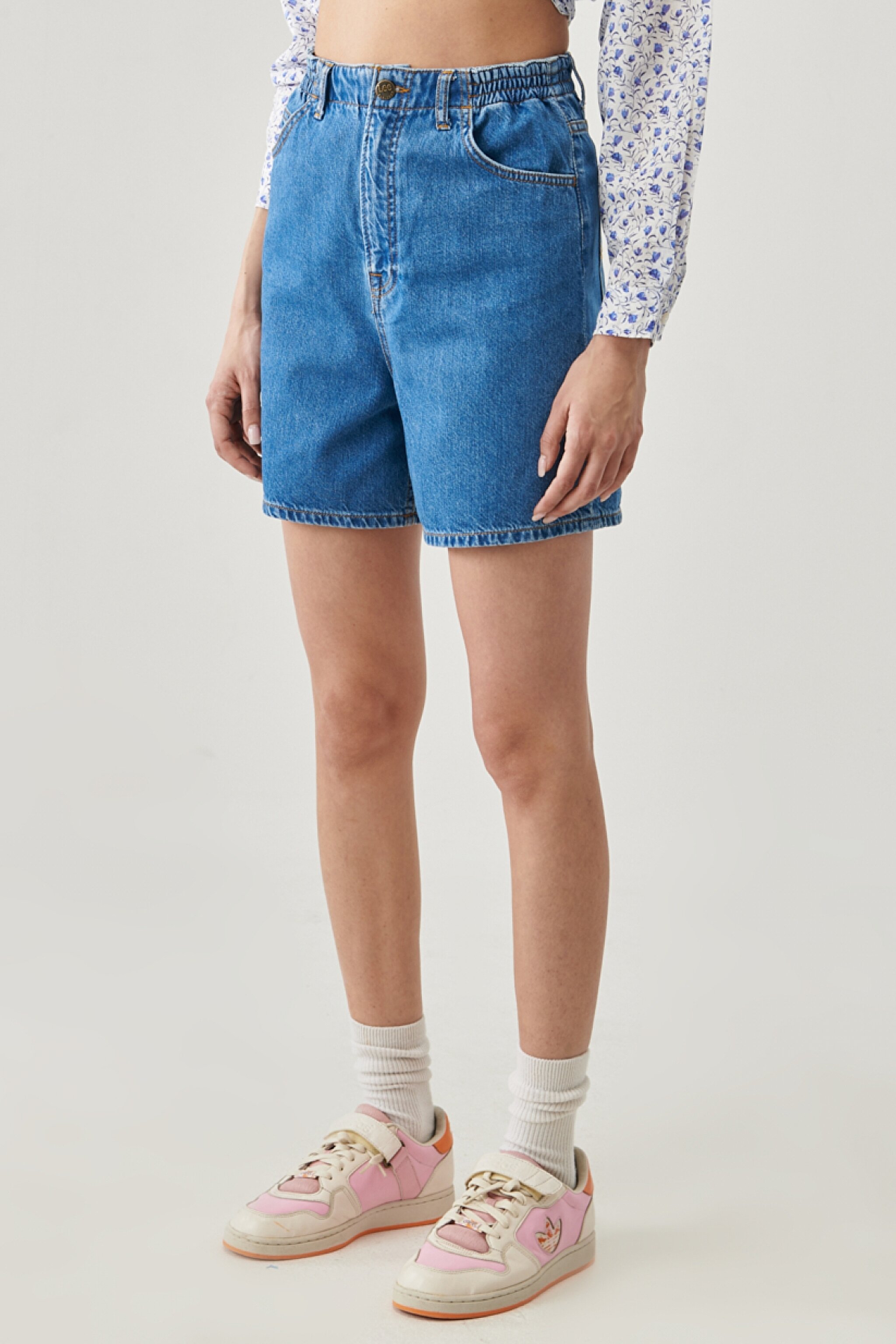 Stella Regular Fit Rahat Kesim %100 Pamuk 5 Cep Jean Şort - Mid Zola-L37FPUBQ (görsel 2)