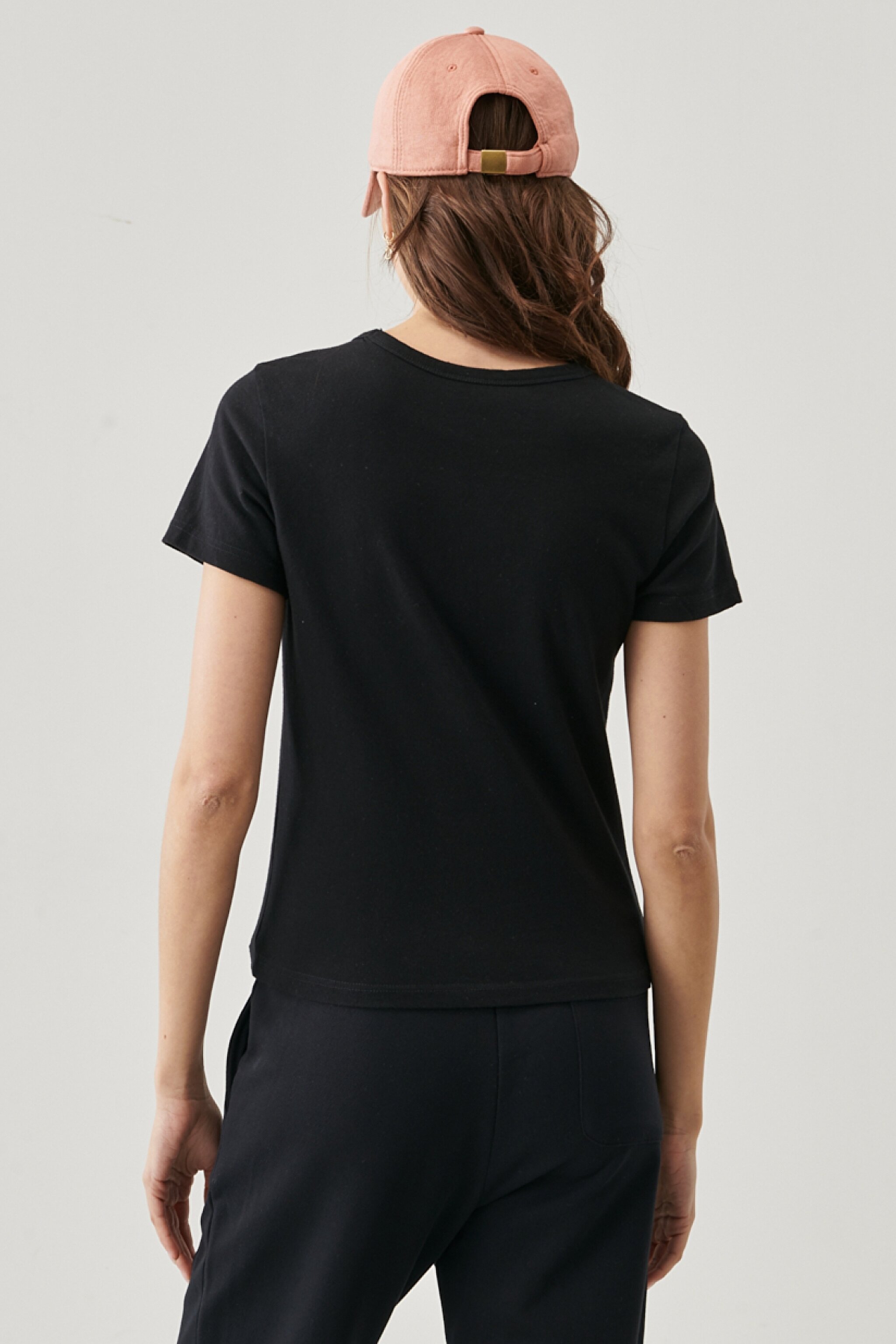 Regular Fit Normal Kesim %100 Pamuk Bisiklet Yaka Tişört - Black-L44TET01 (görsel 7)