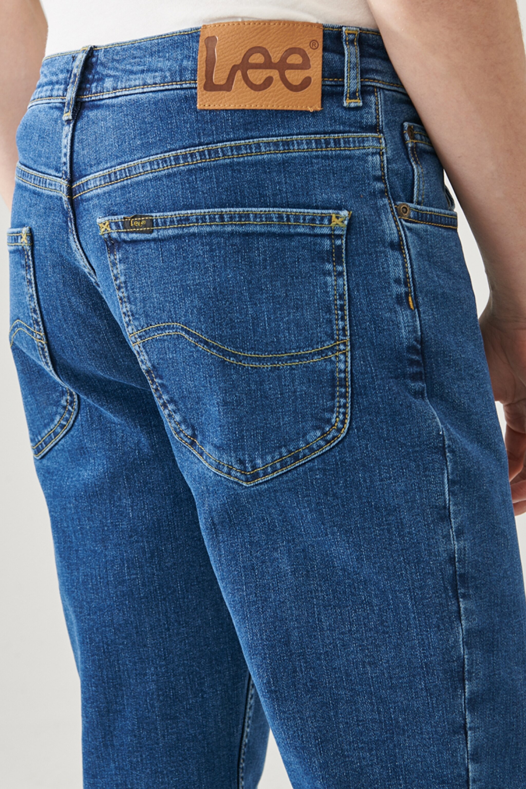 Brooklyn Straight Yüksek Bel Esnek Jean Pantolon - Mid Stonewash-L452PXKX (görsel 7)