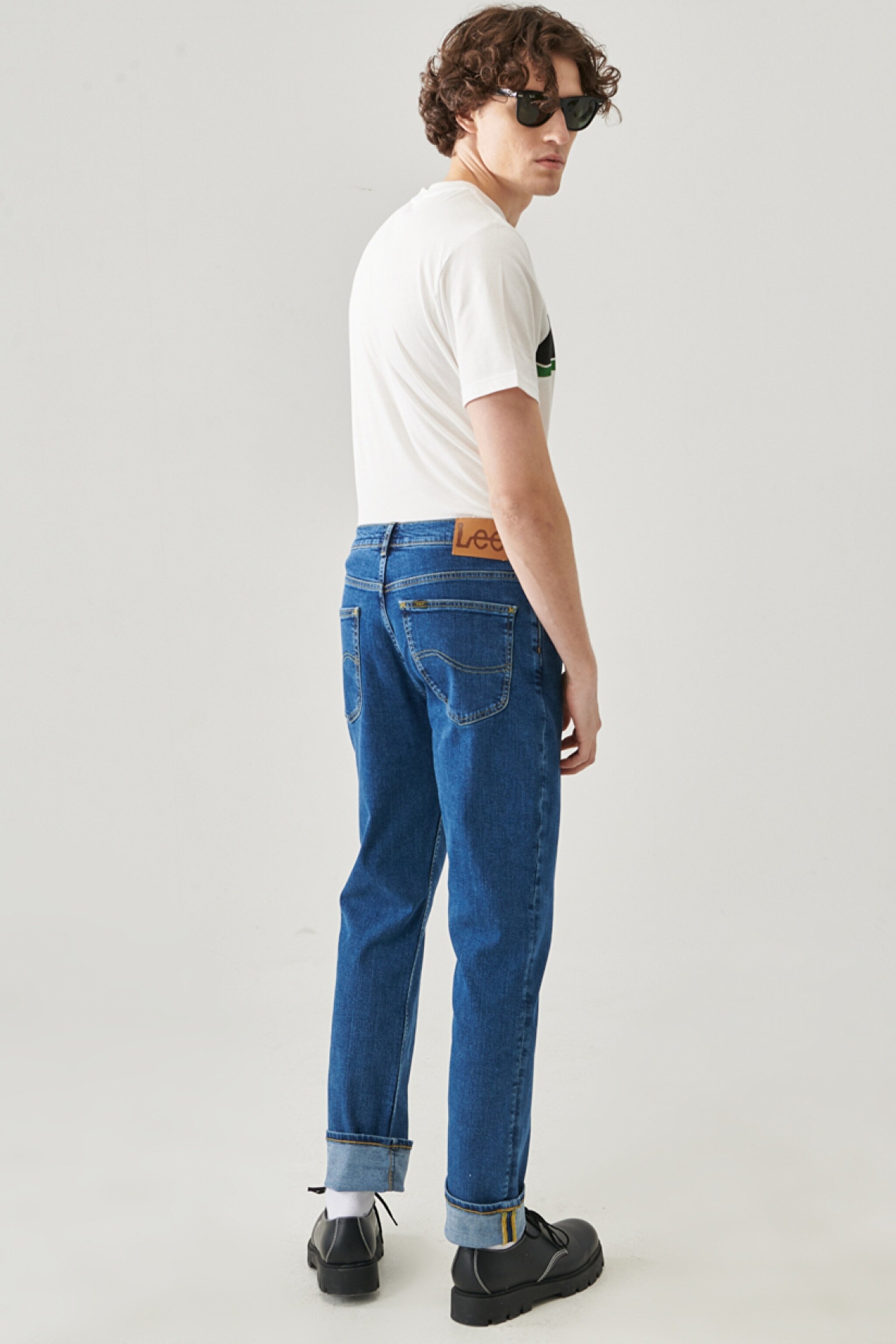 Brooklyn Straight Yüksek Bel Esnek Jean Pantolon - Mid Stonewash-L452PXKX (görsel 8)
