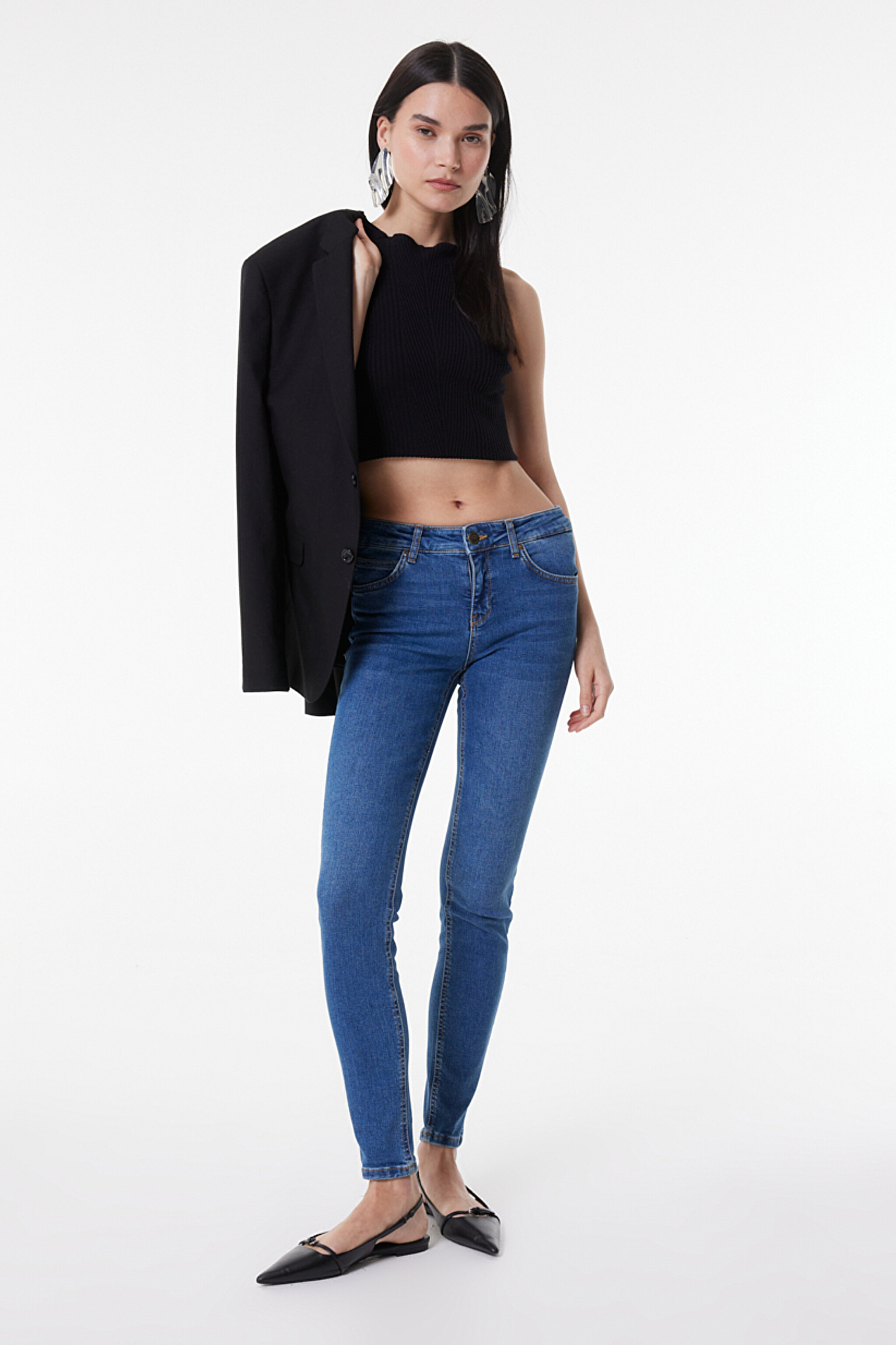 Skinny Fit Dar Kesim Normal Bel Açık Mavi Scarlett Esnek Jean Denim Kot Pantolon - Light Blue-L526005404 (görsel 2)