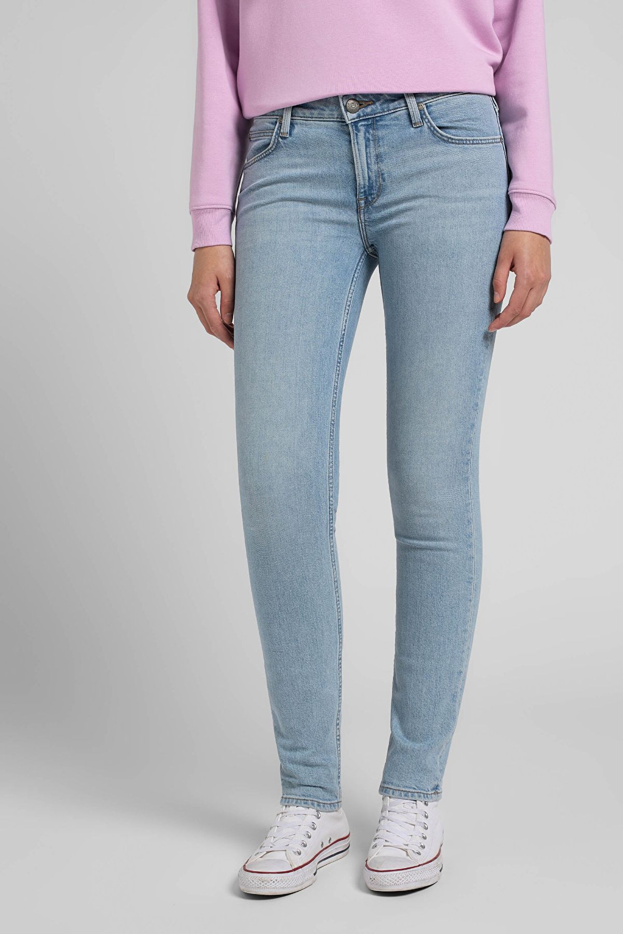 Scarlett Skinny Fit Dar Kesim Normal Bel Jean Kot Pantolon - Sunbleach-L526BKMT