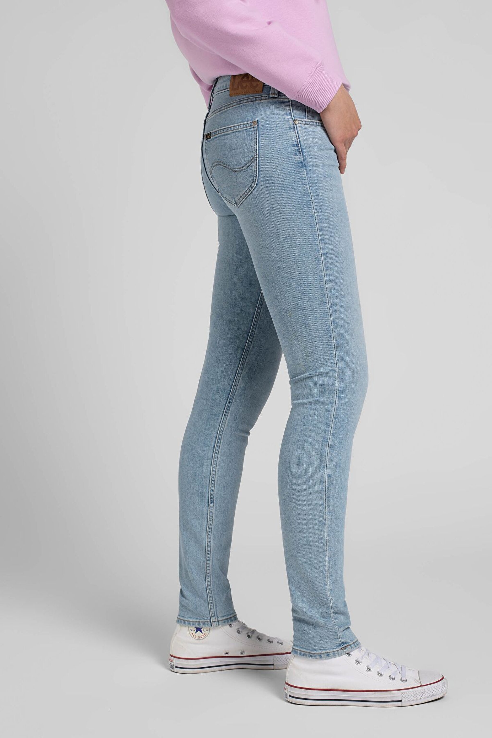Scarlett Skinny Fit Dar Kesim Normal Bel Jean Kot Pantolon - Sunbleach-L526BKMT (görsel 3)
