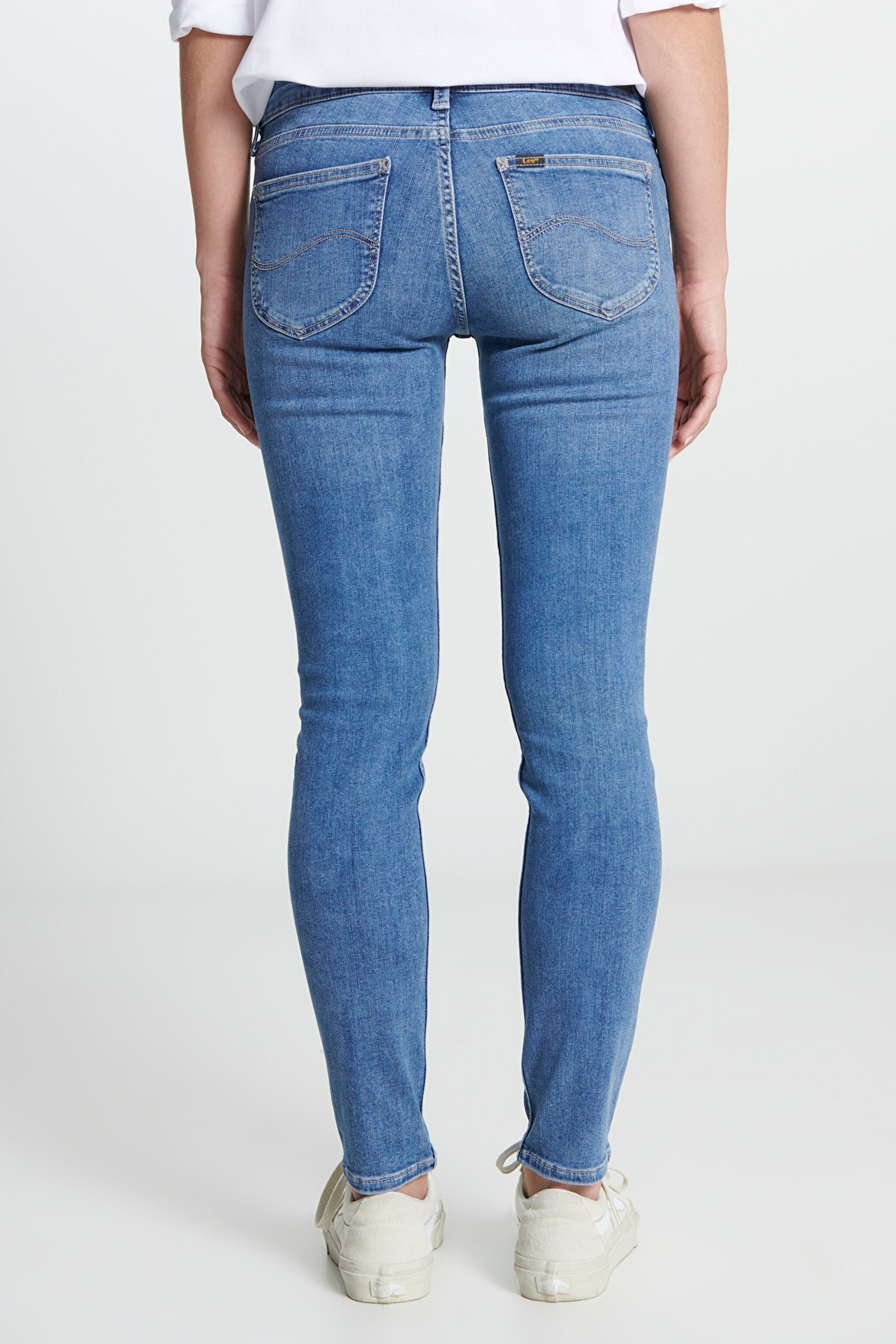 Scarlett Skinny Fit Dar Kesim Yüksek Bel Esnek Jean Kot Pantolon - Mid Worn-L526CGMZ (görsel 5)