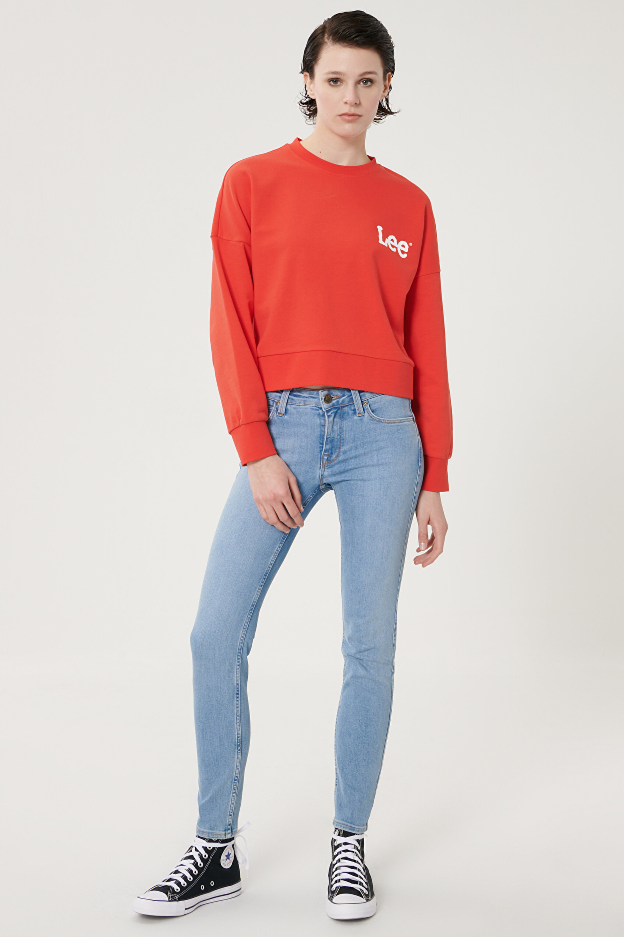 Scarlett Skinny Fit Denim Esnek Jean Kot Pantolon - Light Blue-L526MOHR