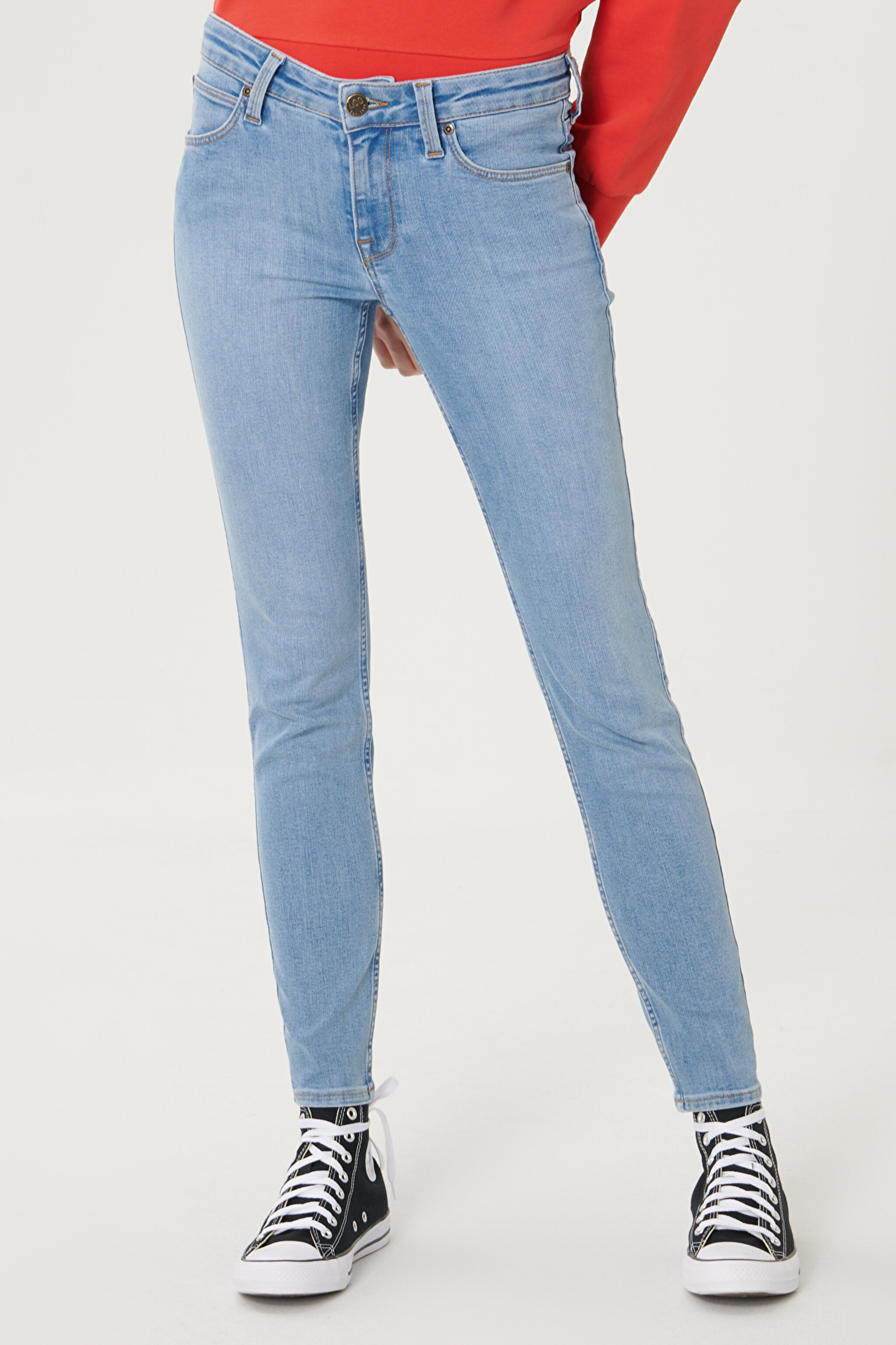 Scarlett Skinny Fit Denim Esnek Jean Kot Pantolon - Light Blue-L526MOHR (görsel 5)