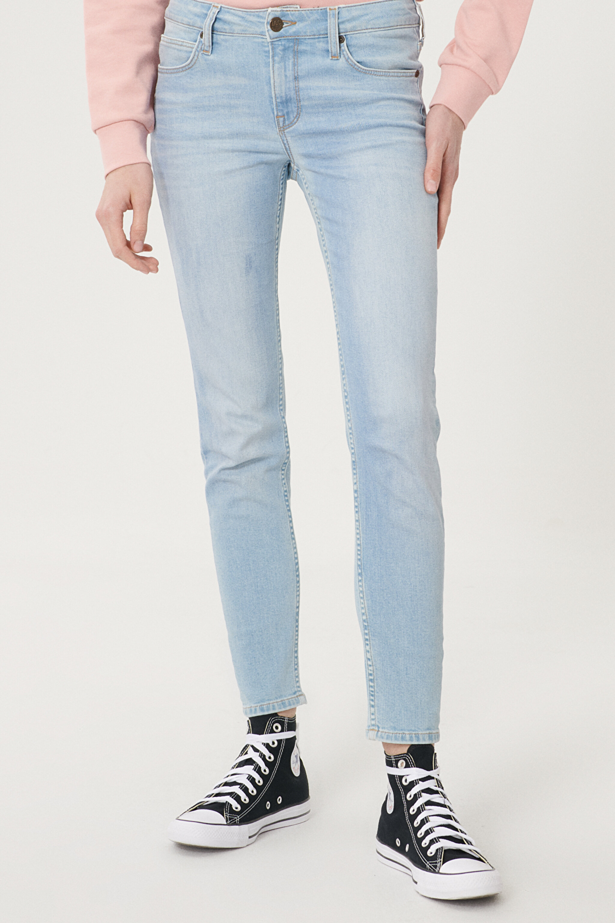 Scarlett Skinny Fit Denim Esnek Jean Kot Pantolon - Light Blue-L526PQXL (görsel 4)