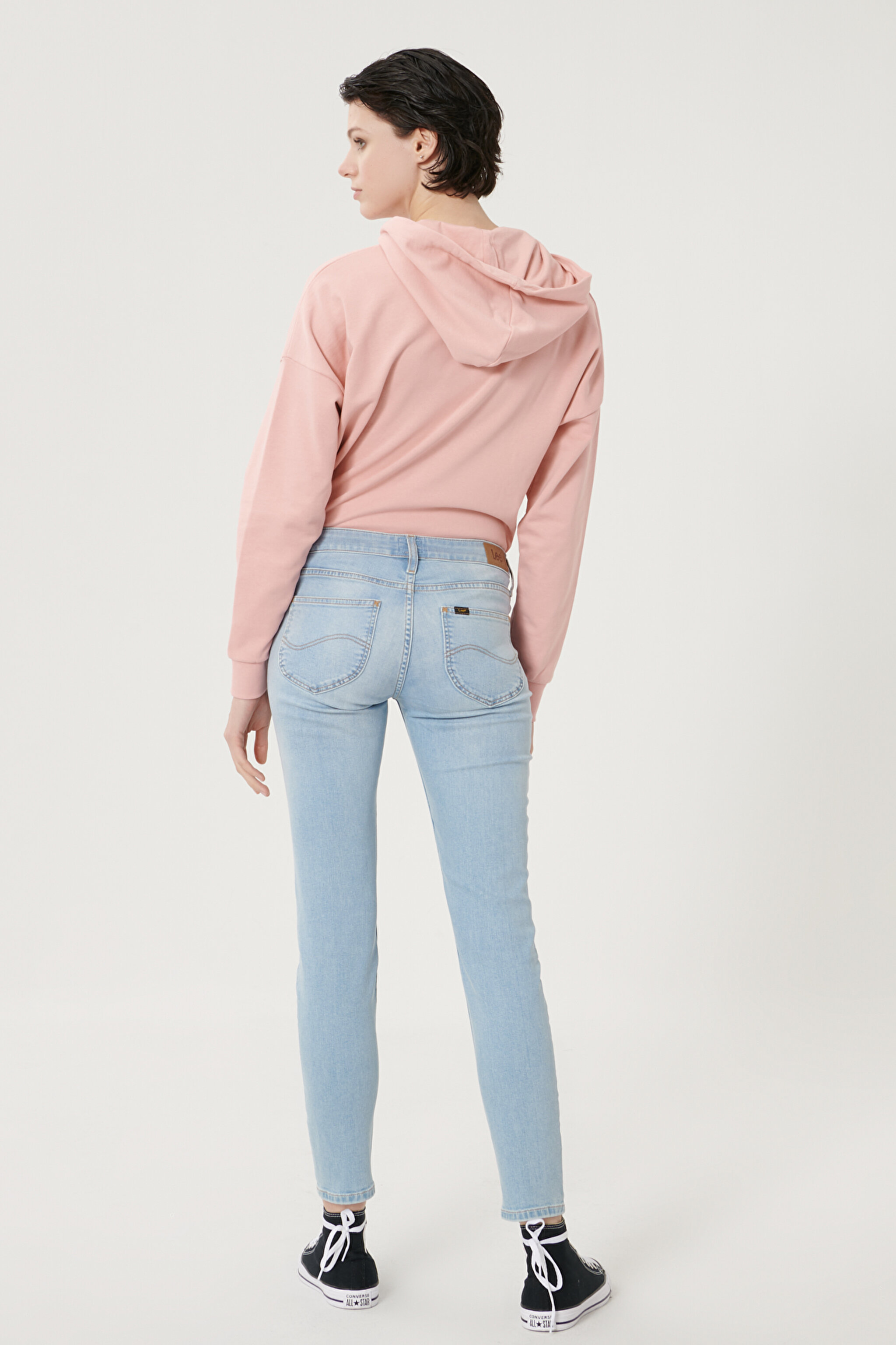 Scarlett Skinny Fit Denim Esnek Jean Kot Pantolon - Light Blue-L526PQXL (görsel 5)