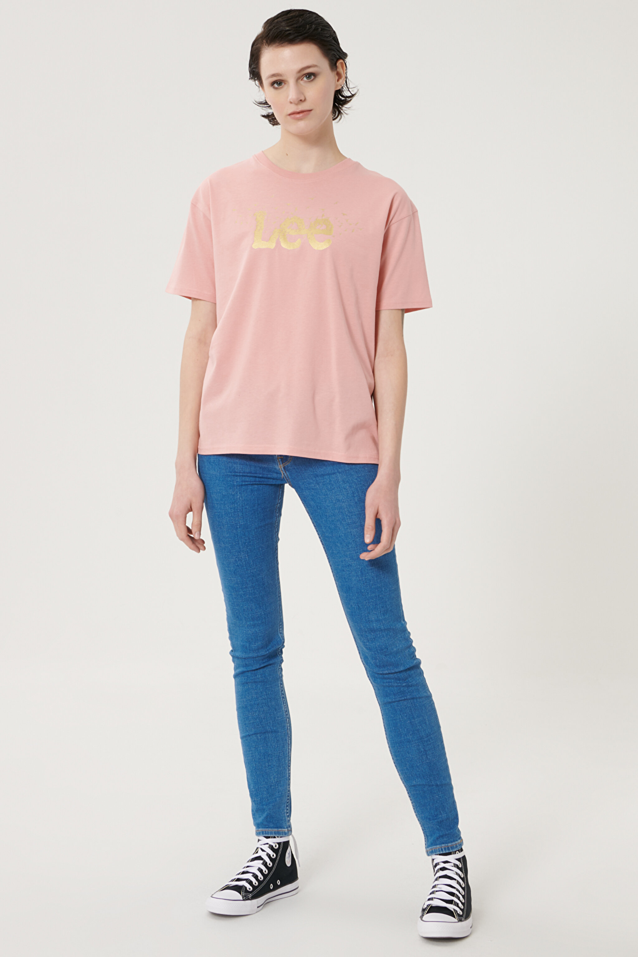Scarlett Skinny Fit Denim Esnek Jean Kot Pantolon - Blue-L526PQXS