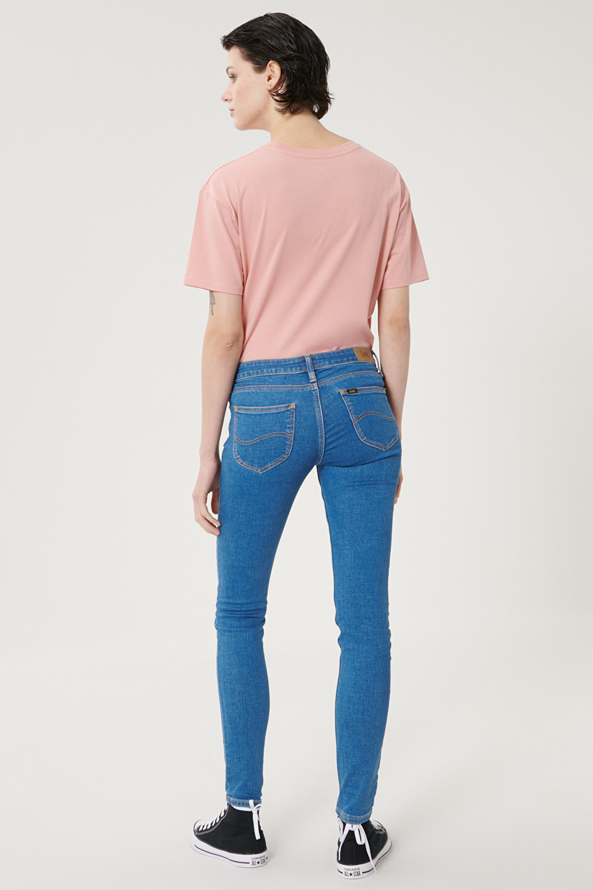 Scarlett Skinny Fit Denim Esnek Jean Kot Pantolon - Blue-L526PQXS (görsel 3)