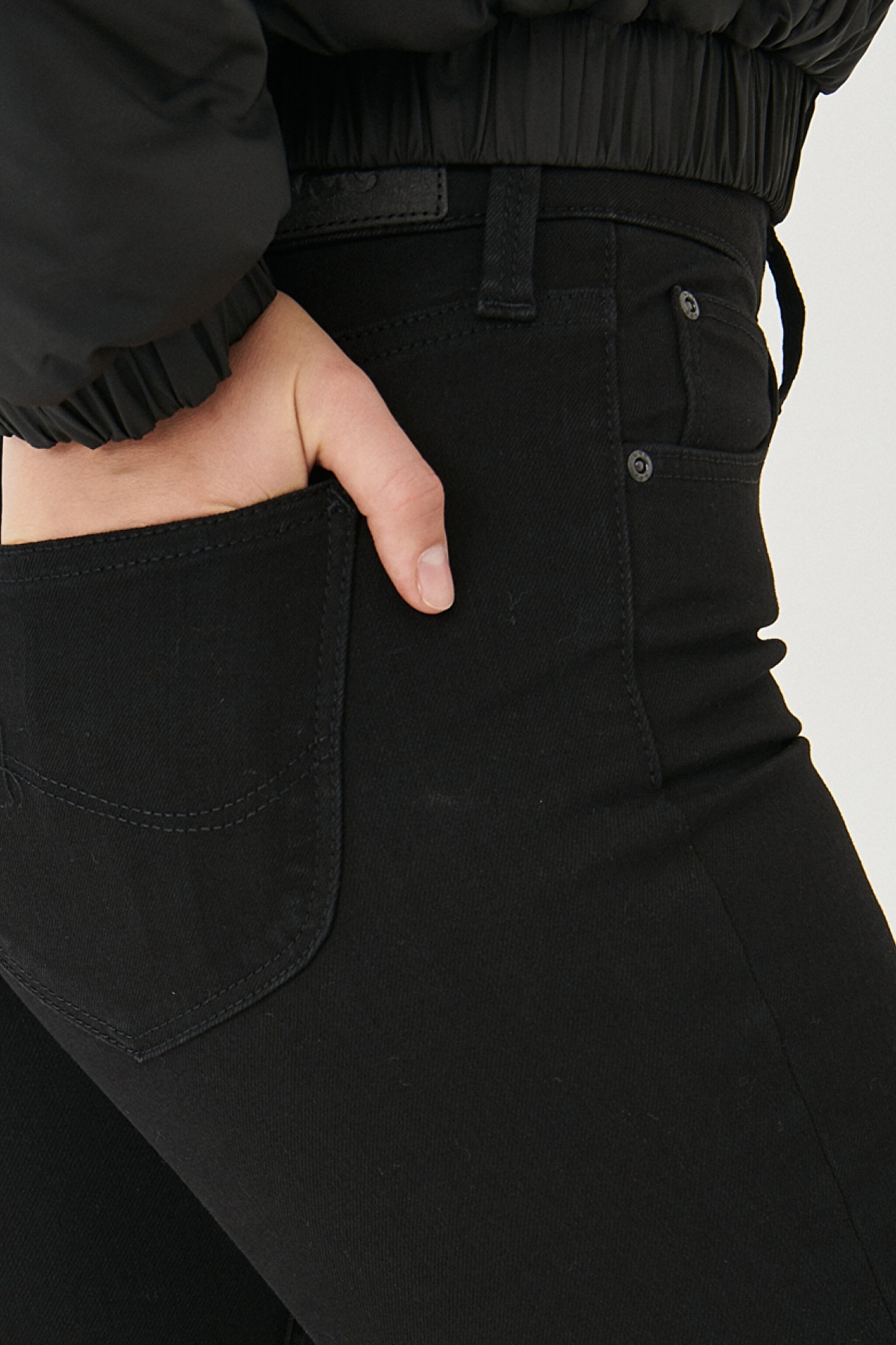 Scarlett Skinny Fit Denim Esnek Jean Kot Pantolon - Black-L526SH47 (görsel 4)