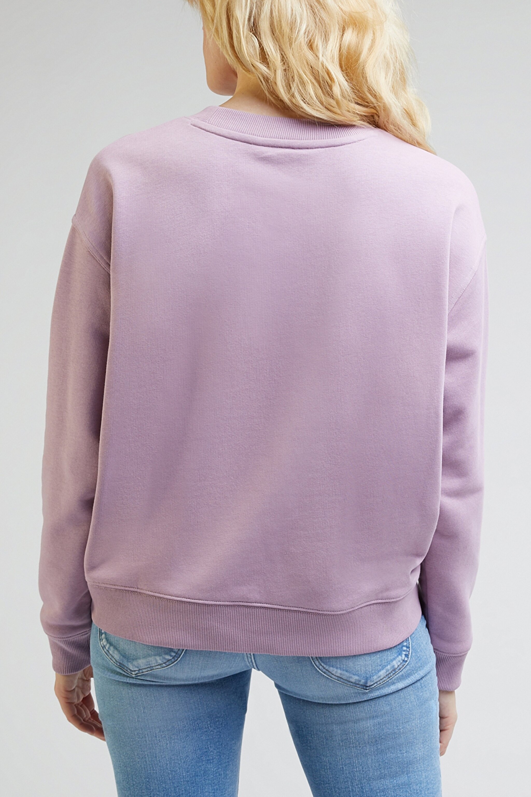 Regular Fit Normal Kesim Bisiklet Yaka Mor Sweatshirt - Plum-L53LSRA39 (görsel 5)