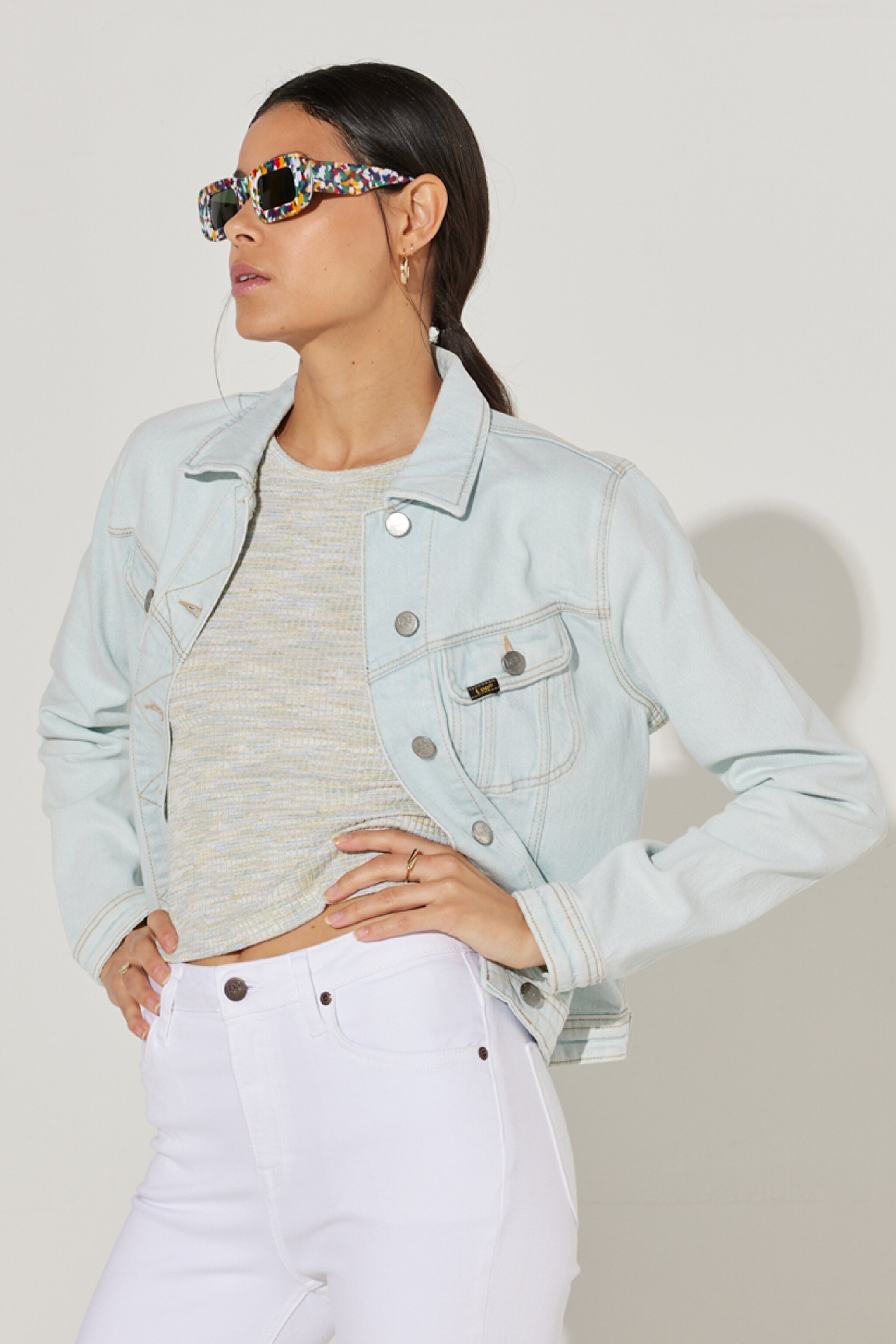 Trucker Regular Fit Normal Kesim Açık Mavi Jean Kot Ceket - Brisk Air-L54MGWB31 (görsel 2)