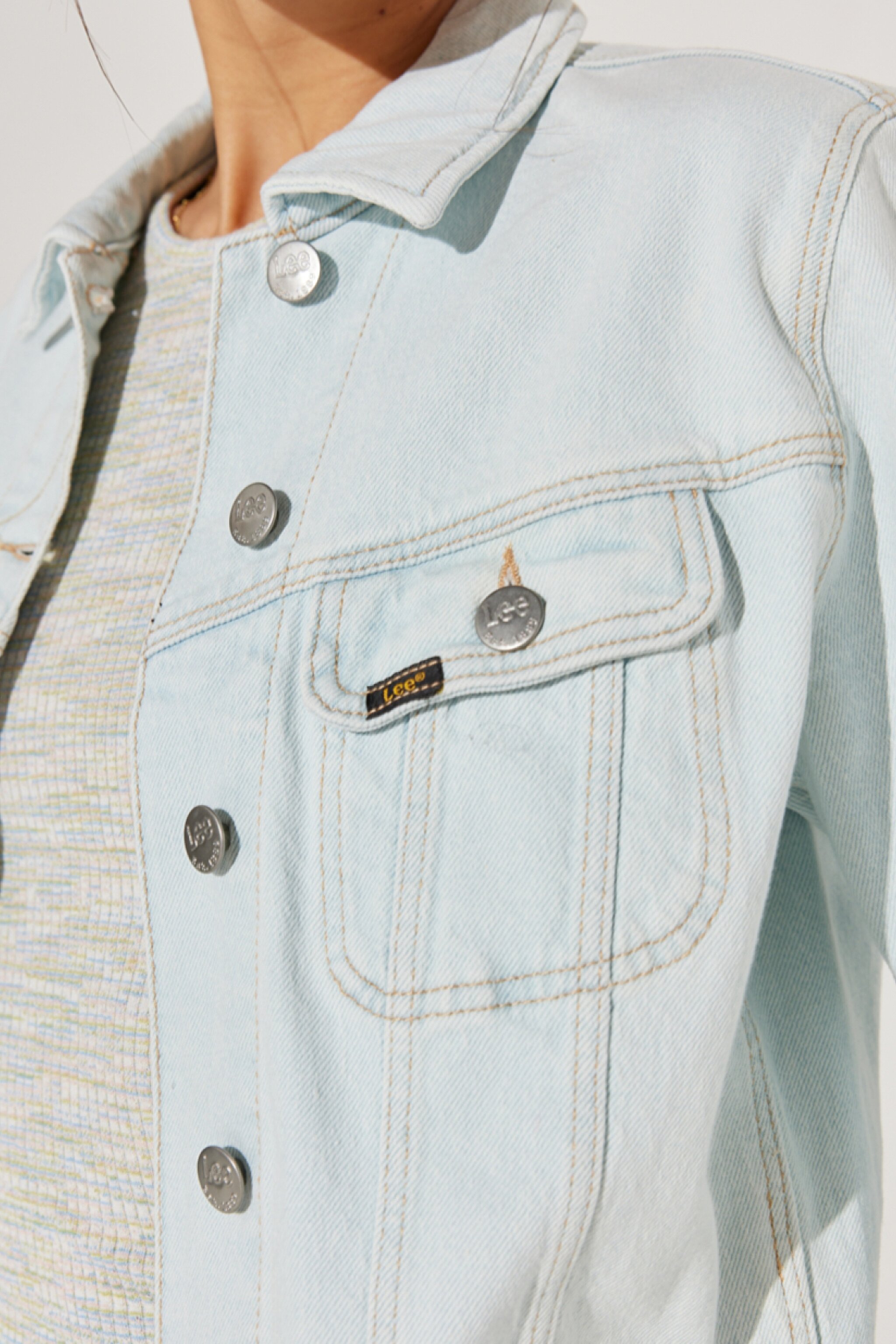Trucker Regular Fit Normal Kesim Açık Mavi Jean Kot Ceket - Brisk Air-L54MGWB31 (görsel 4)