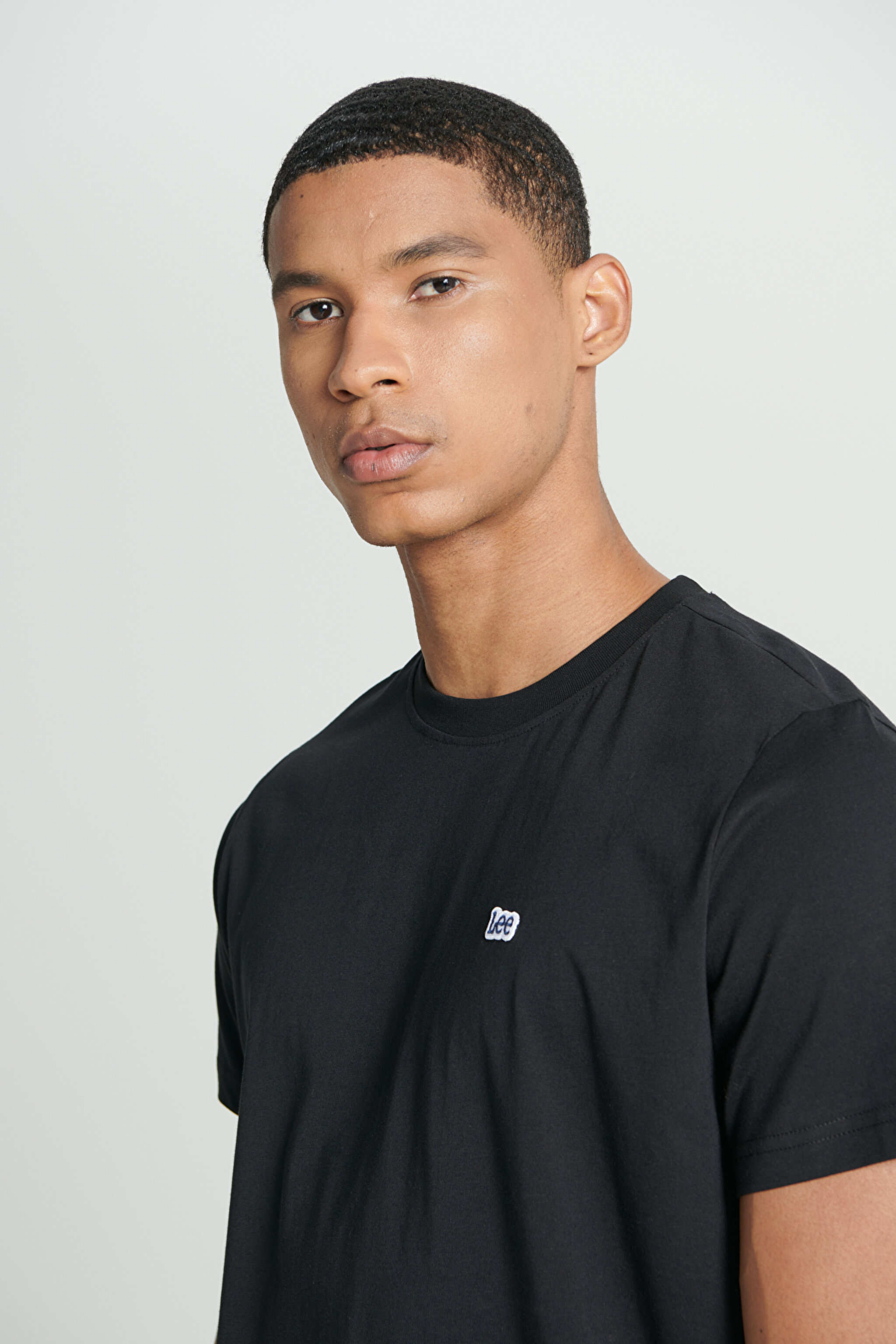 Regular Fit Rahat Kesim %100 Pamuk Logolu Tişört - Black-L60UFQ01 (görsel 3)