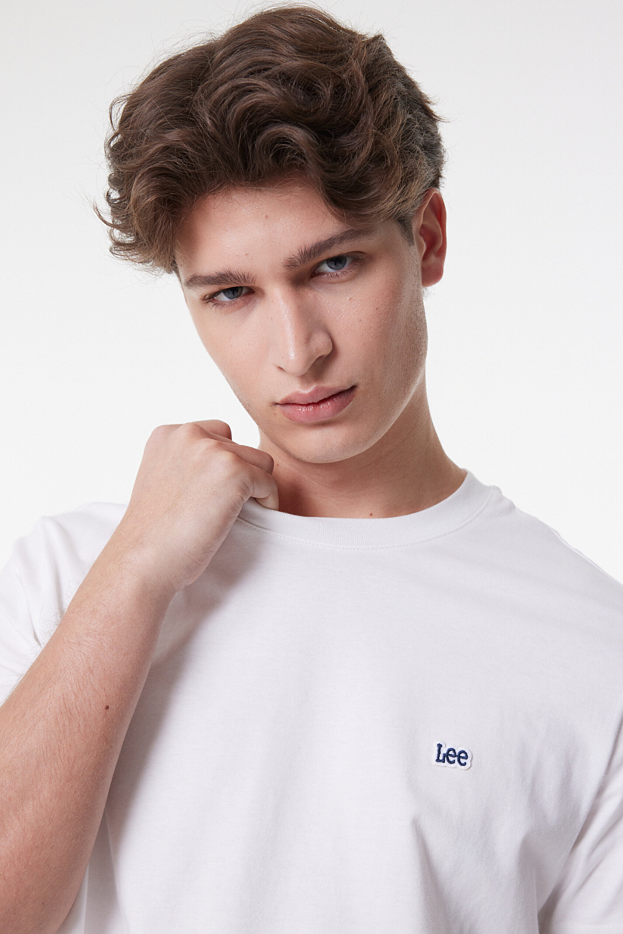 Regular Fit Normal Kesim Sıfır Yaka %100 Pamuk Tişört - White-L60UFQ12 (görsel 3)