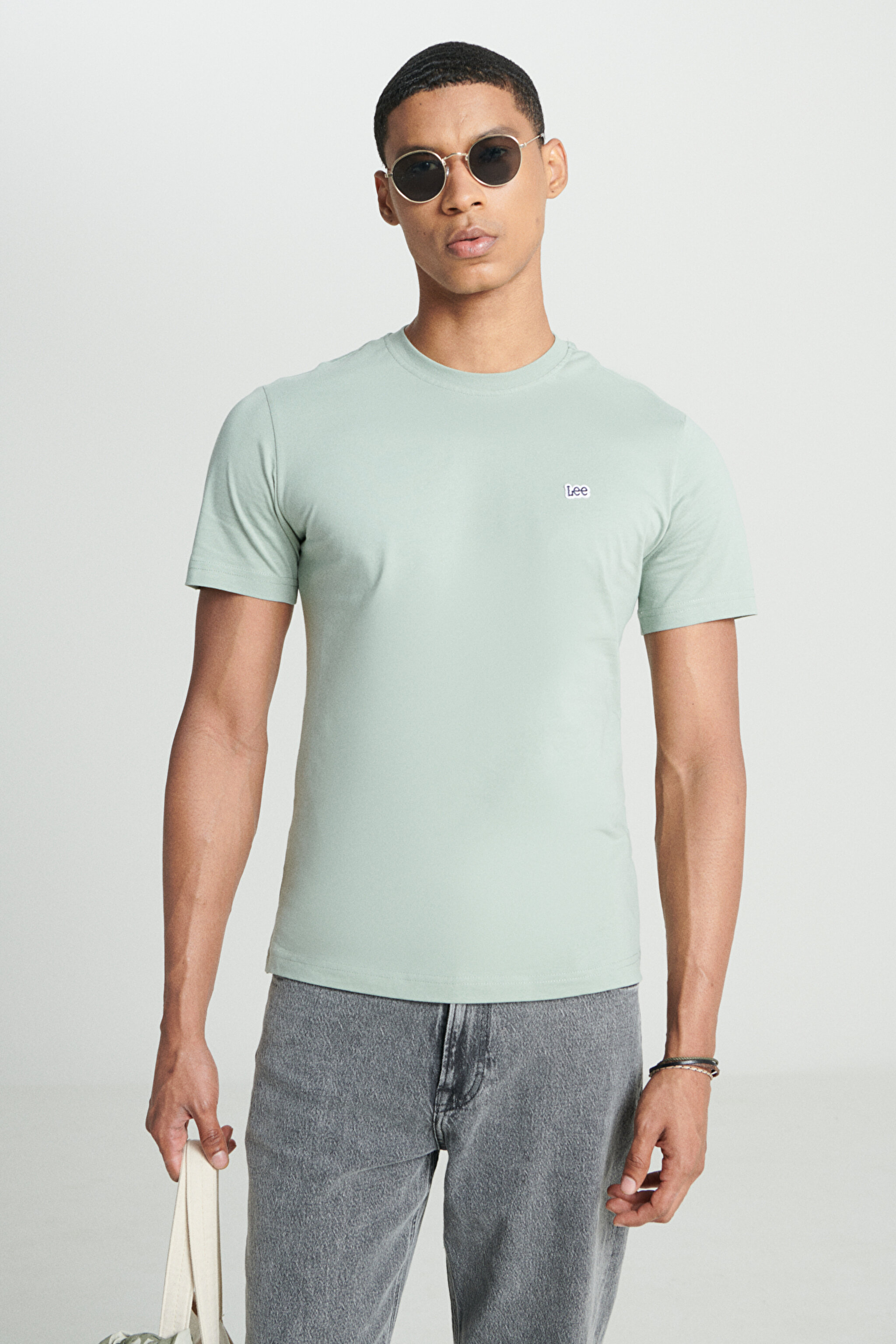 Regular Fit Normal Kesim %100 Pamuk Bisiklet Yaka Mint Yeşili Tişört
