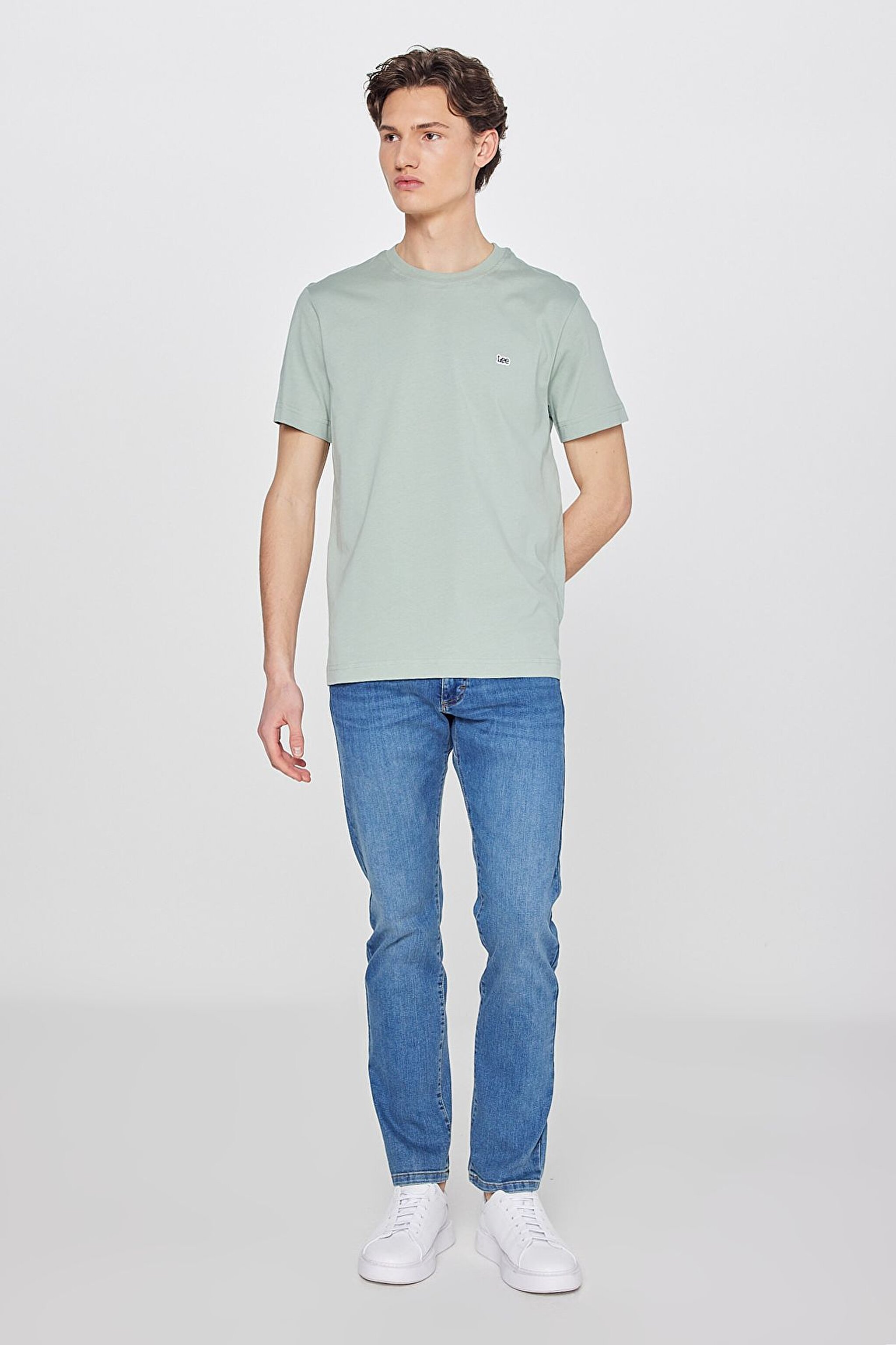 Regular Fit Normal Kesim %100 Pamuk Bisiklet Yaka Mint Yeşili Tişört - Mint Green-L60UFQ303 (görsel 3)