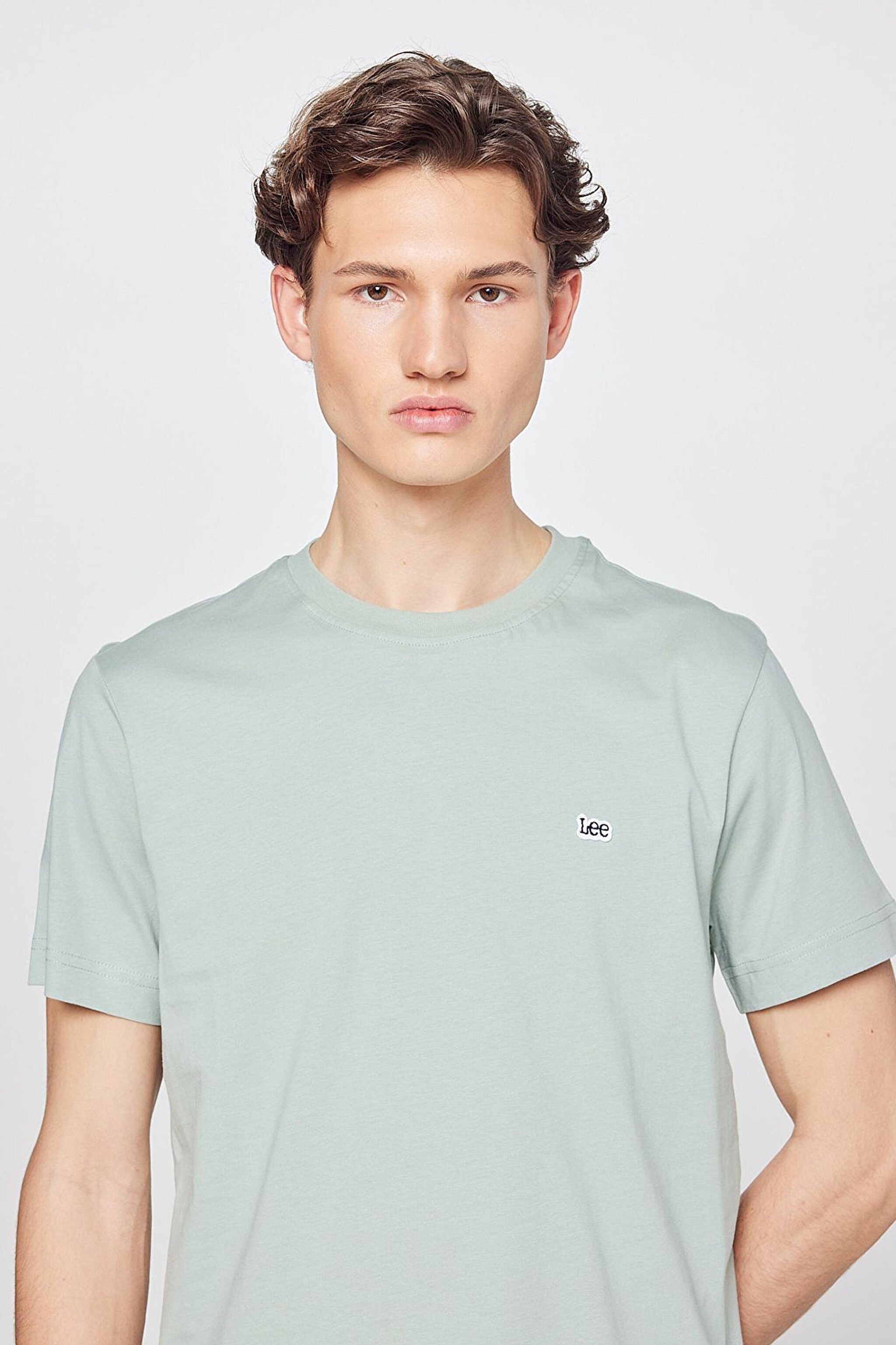 Regular Fit Normal Kesim %100 Pamuk Bisiklet Yaka Mint Yeşili Tişört - Mint Green-L60UFQ303 (görsel 4)