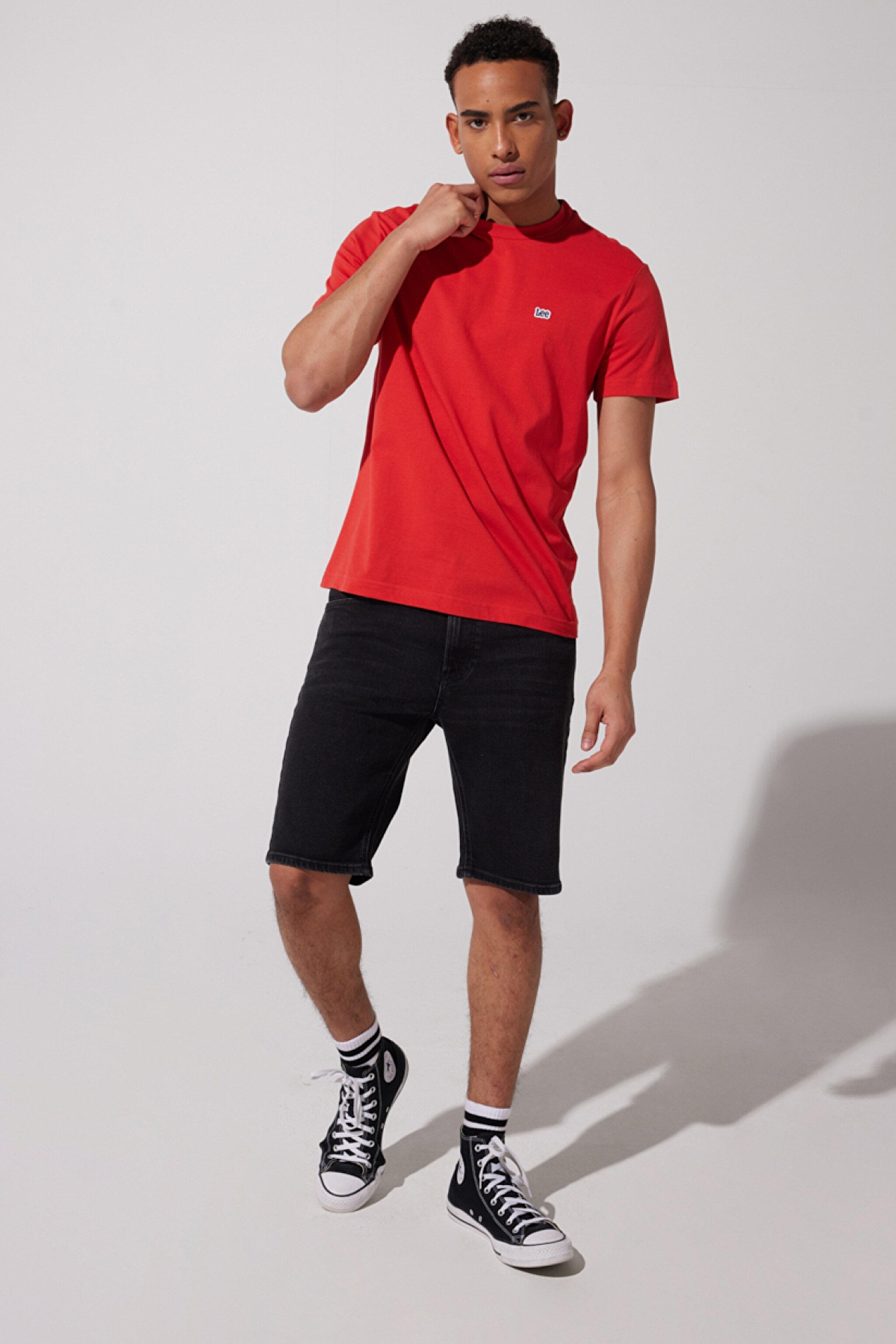 Regular Fit Normal Kesim %100 Pamuk Bisiklet Yaka Kırmızı Tişört