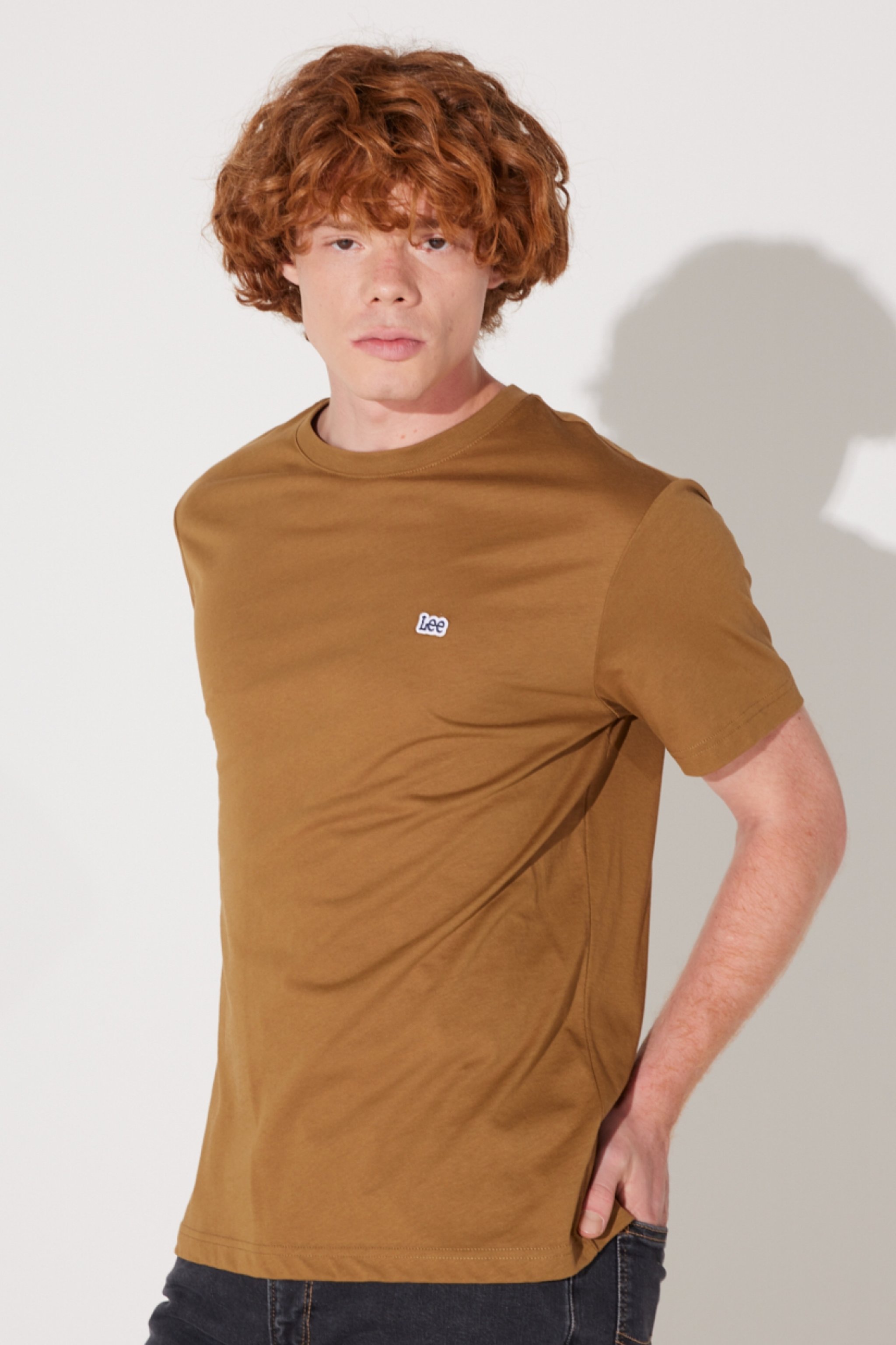 Regular Fit Normal Kesim %100 Pamuk Bisiklet Yaka Tarçın Tişört - Tumbleweed-L60UFQ84