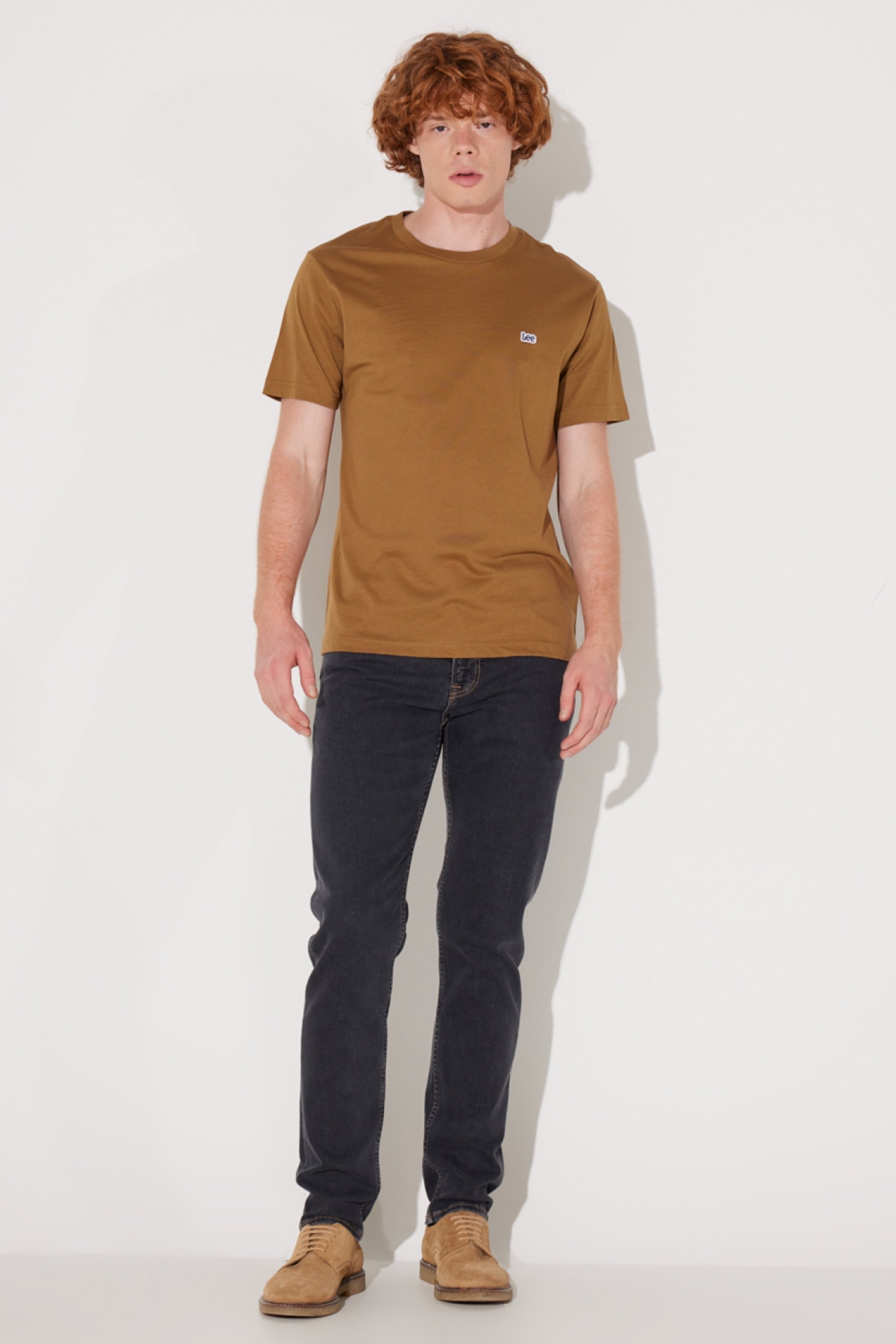 Regular Fit Normal Kesim %100 Pamuk Bisiklet Yaka Tarçın Tişört - Tumbleweed-L60UFQ84 (görsel 4)