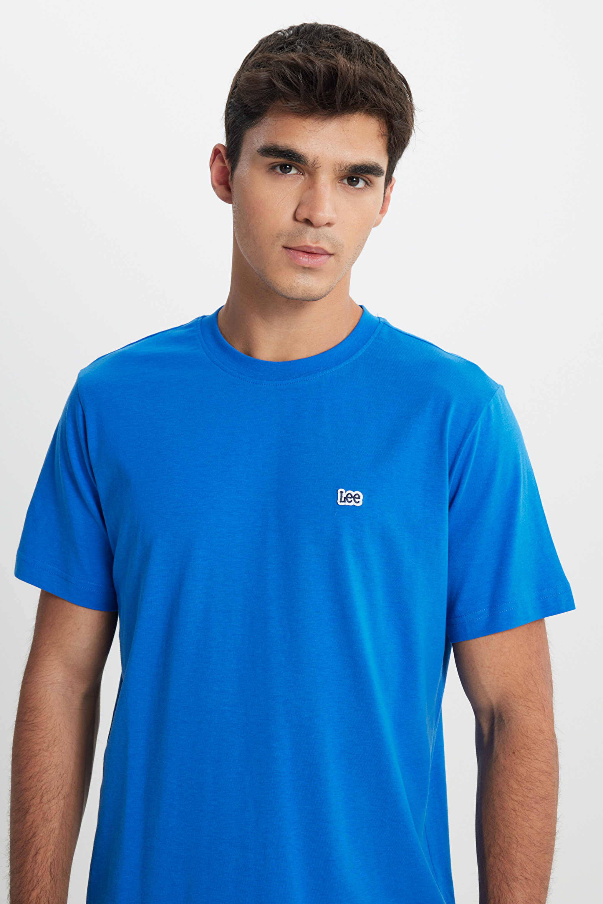 Regular Fit Normal Kesim %100 Pamuk Bisiklet Yaka Mavi Tişört - Ferris-L60UFQA13 (görsel 2)