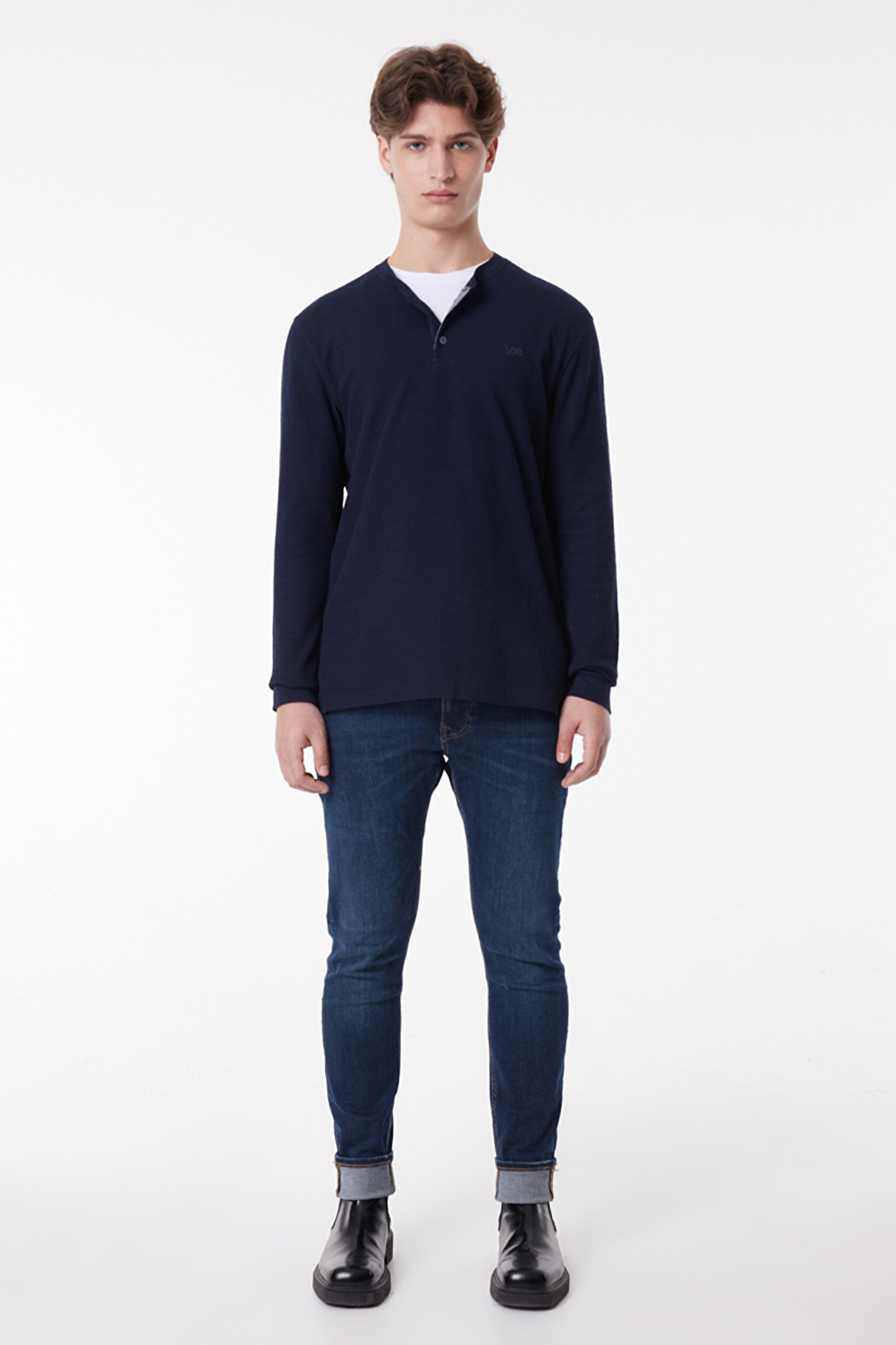 Regular Fit Normal Kesim %100 Pamuk Bisiklet Yaka Tişört - Sky Captain-L61RNBHY (görsel 2)