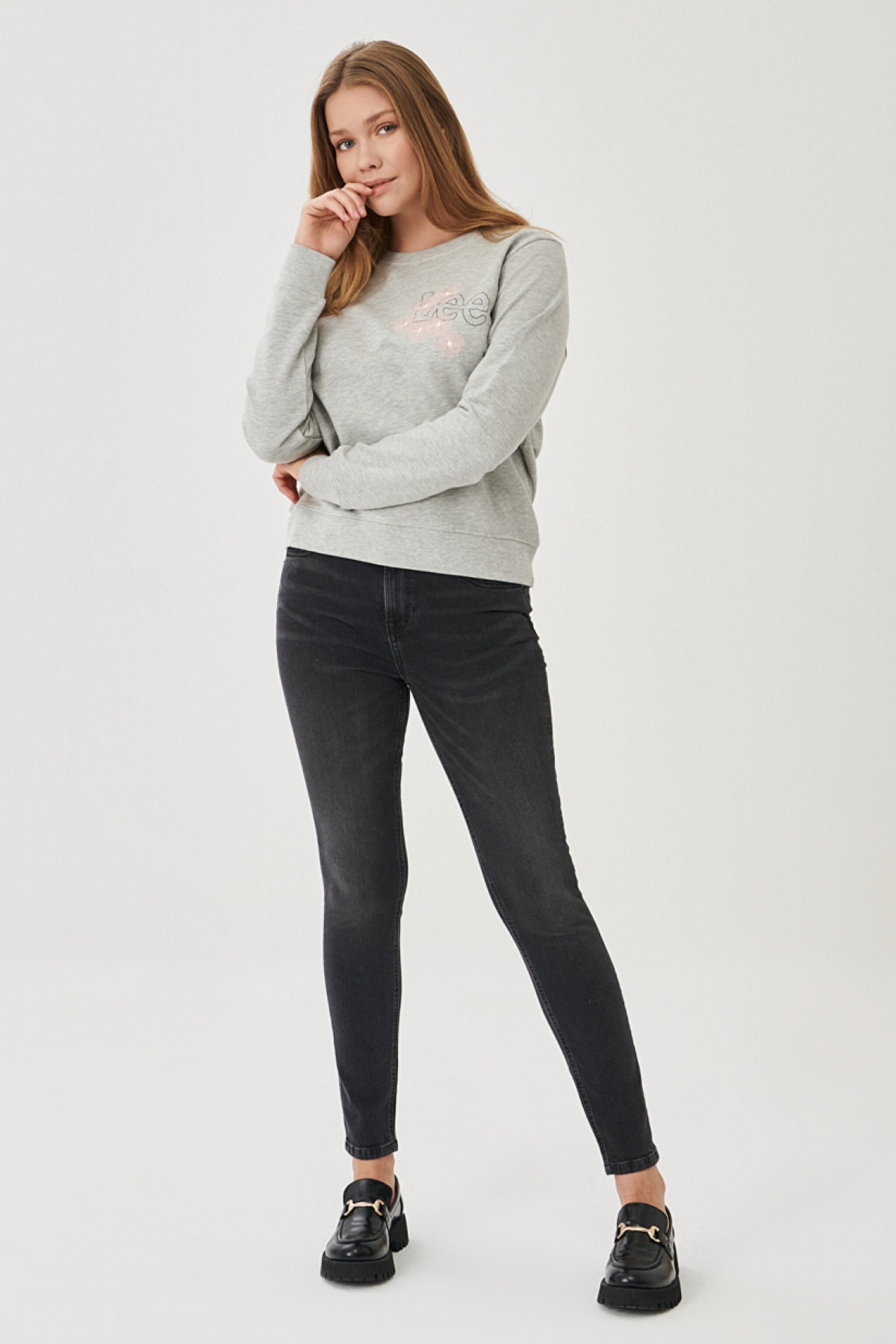 Scarlett High Skinny Fit Denim Esnek Jean Kot Pantolon - Anthracite-L626003003 (görsel 3)