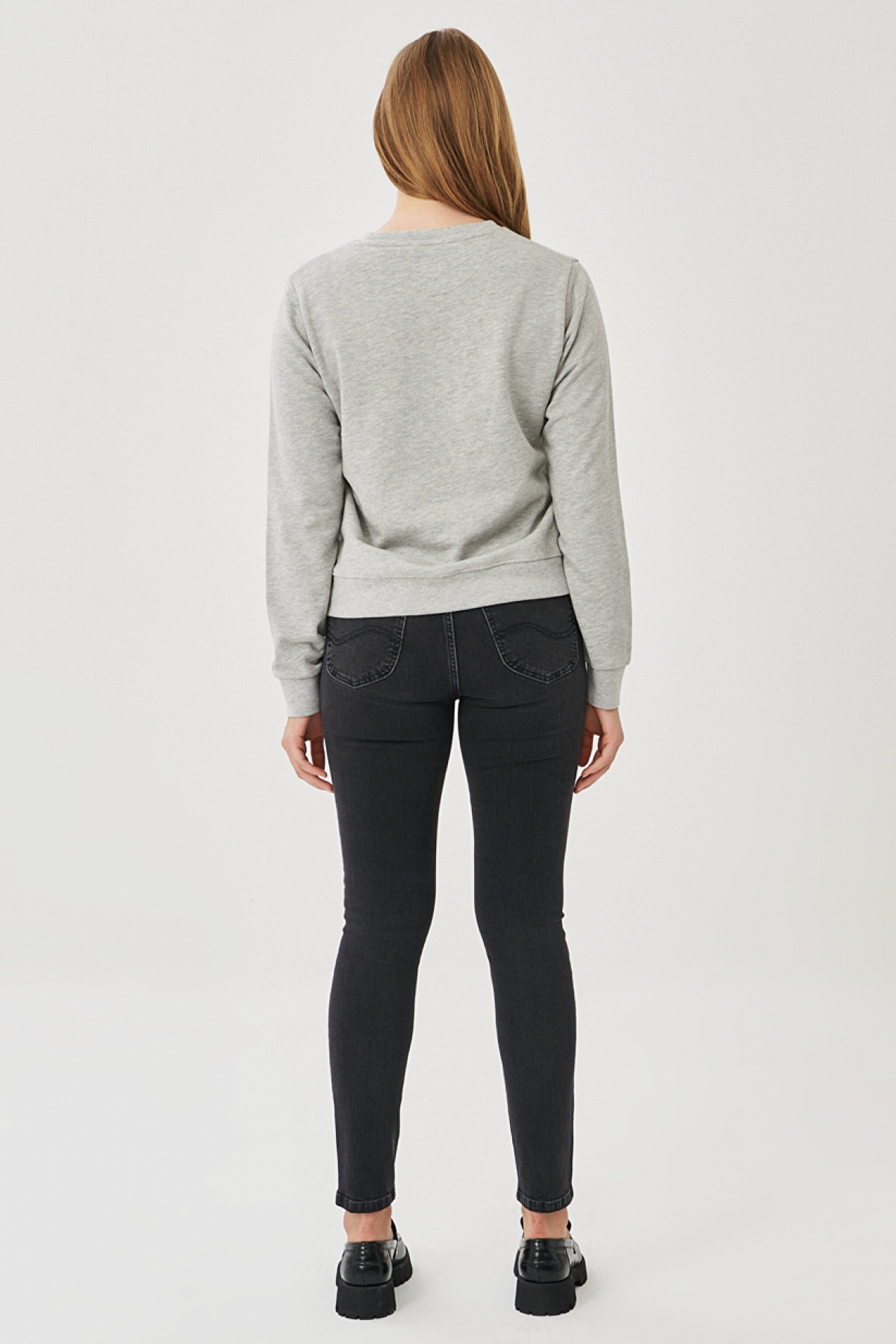 Scarlett High Skinny Fit Denim Esnek Jean Kot Pantolon - Anthracite-L626003003 (görsel 6)