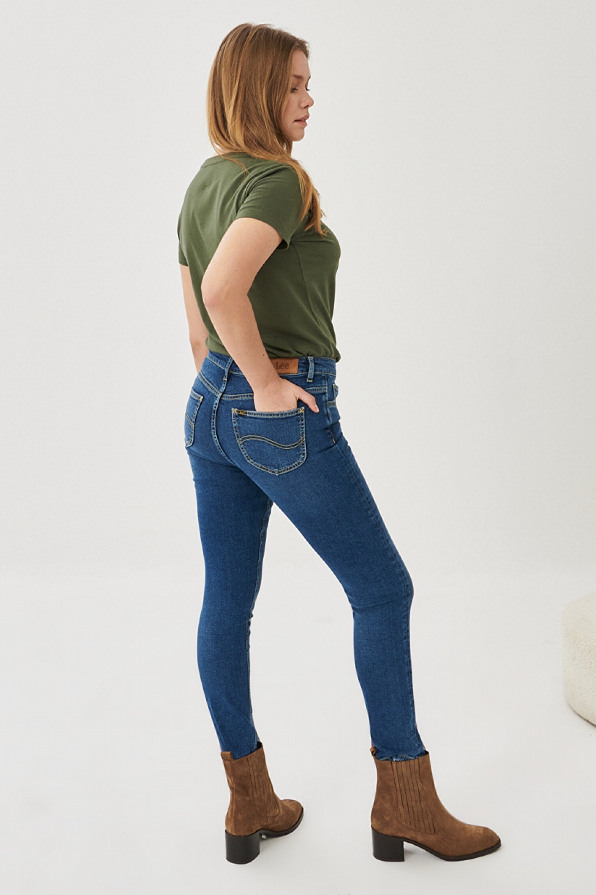 Scarlett High Skinny Fit Denim Esnek Jean Kot Pantolon - Blue-L626004400 (görsel 5)