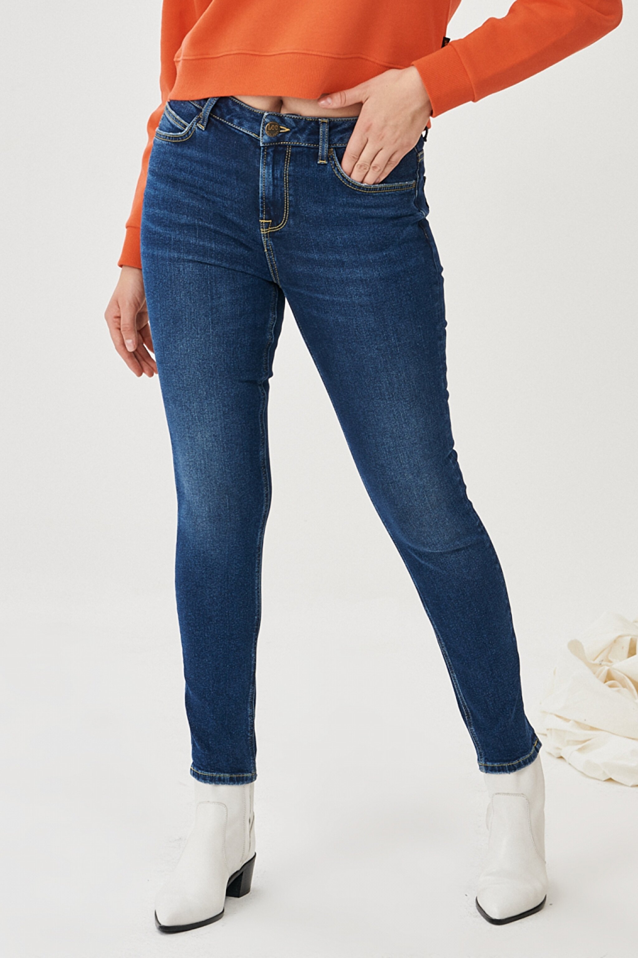 Scarlett High Skinny Fit Denim Esnek Jean Kot Pantolon