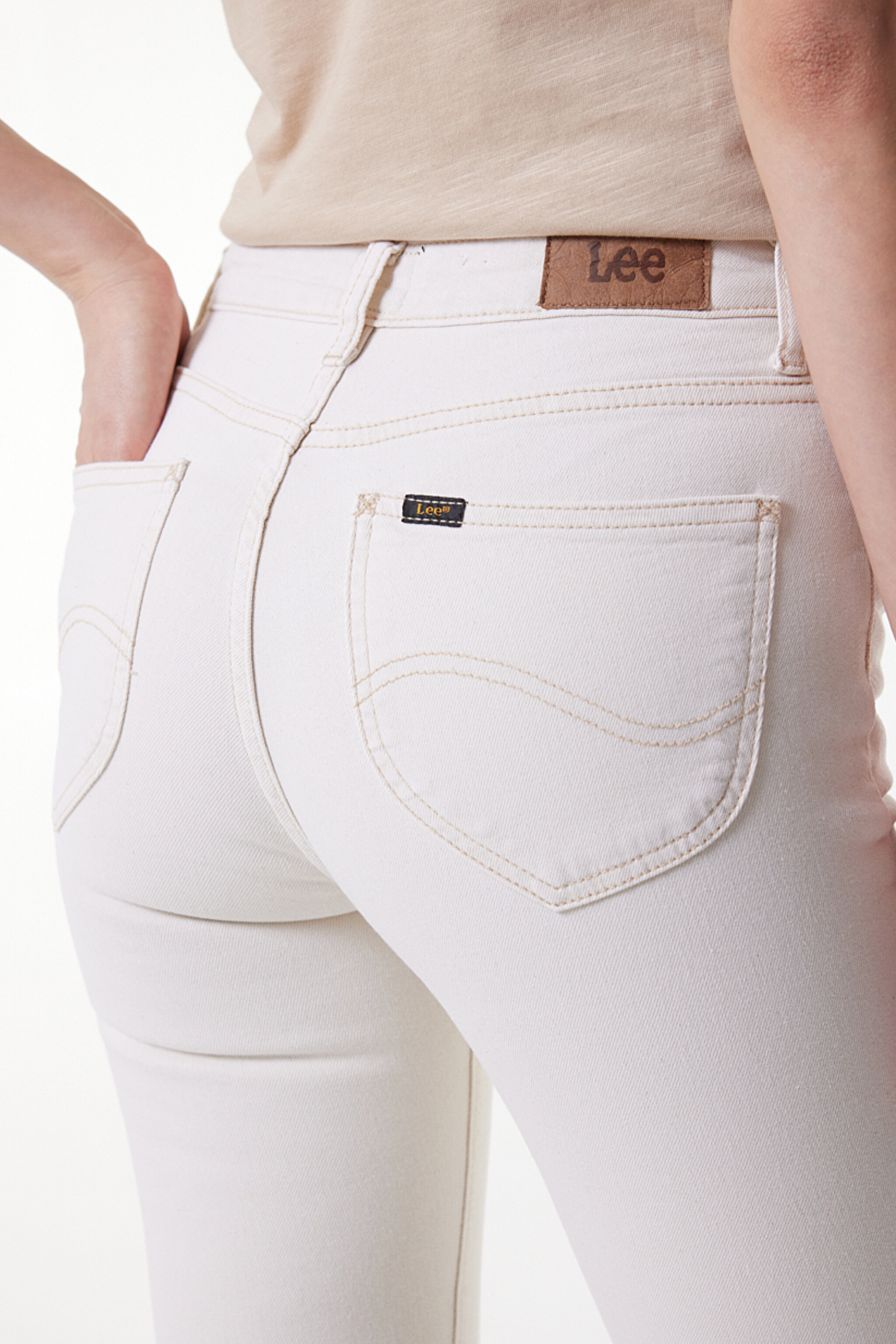 Scarlett High Skinny Fit Yüksek Bel Jean Pantolon - Beige-L626007614 (görsel 4)