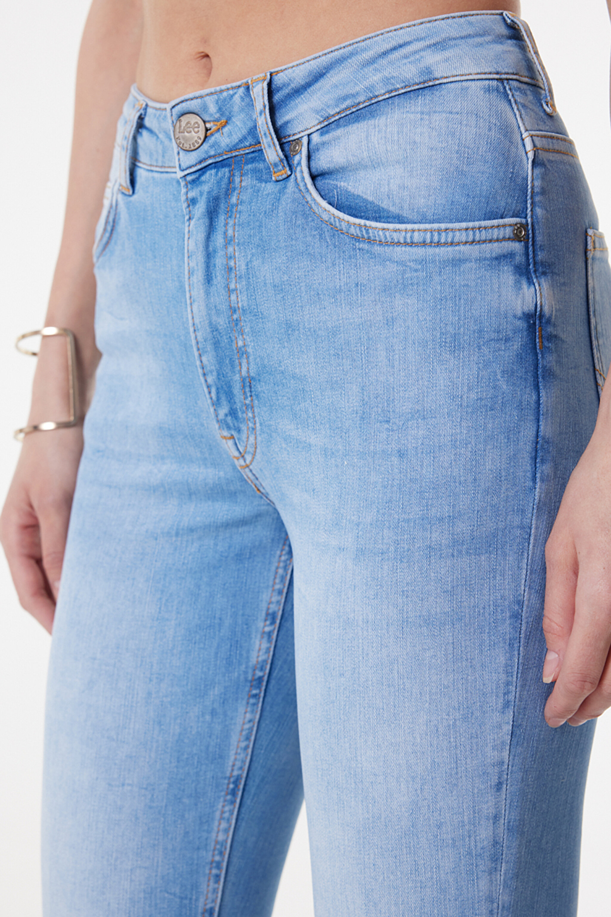 Scarlett Skinny Fit Dar Kesim Yüksek Bel Açık Mavi Esnek Jean Kot Pantolon - Light Blue-L626014404 (görsel 3)