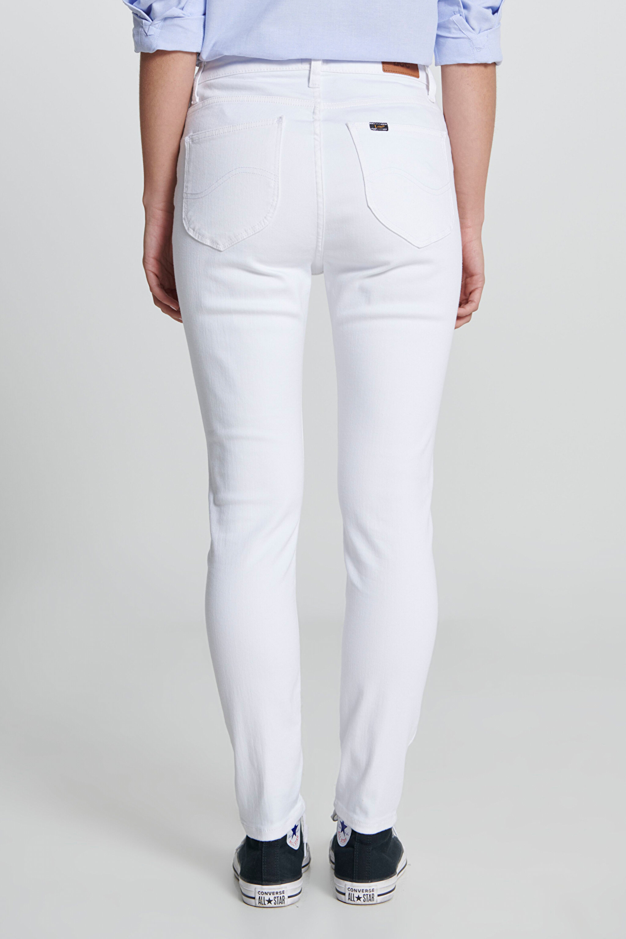 Scarlett High Rise Skinny Fit Dar Kesim Yüksek Bel Beyaz Esnek Jean Kot Pantolon - White-L626021100 (görsel 5)