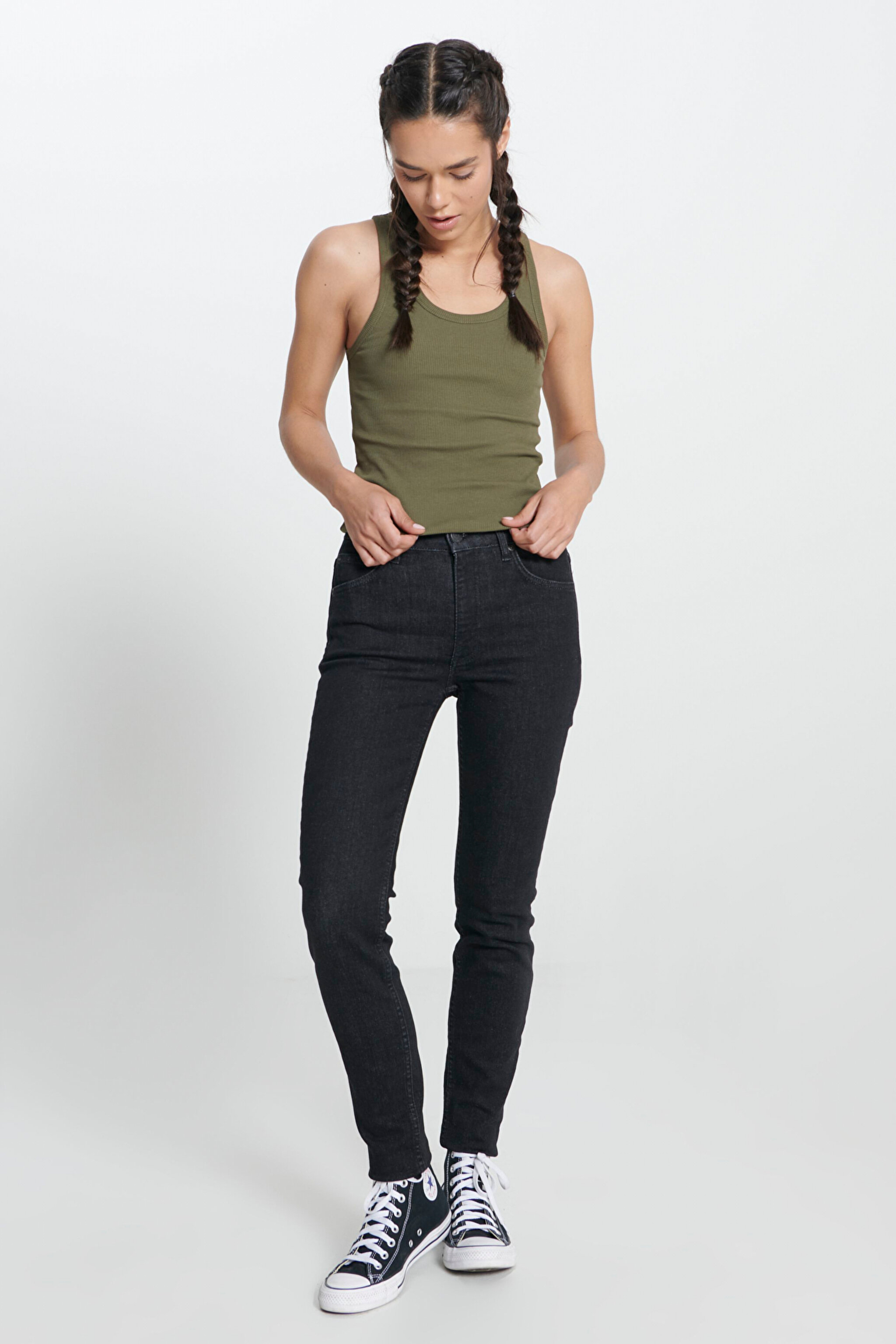 Scarlett High Rise Skinny Fit Dar Kesim Yüksek Bel Esnek Jean Kot Pantolon