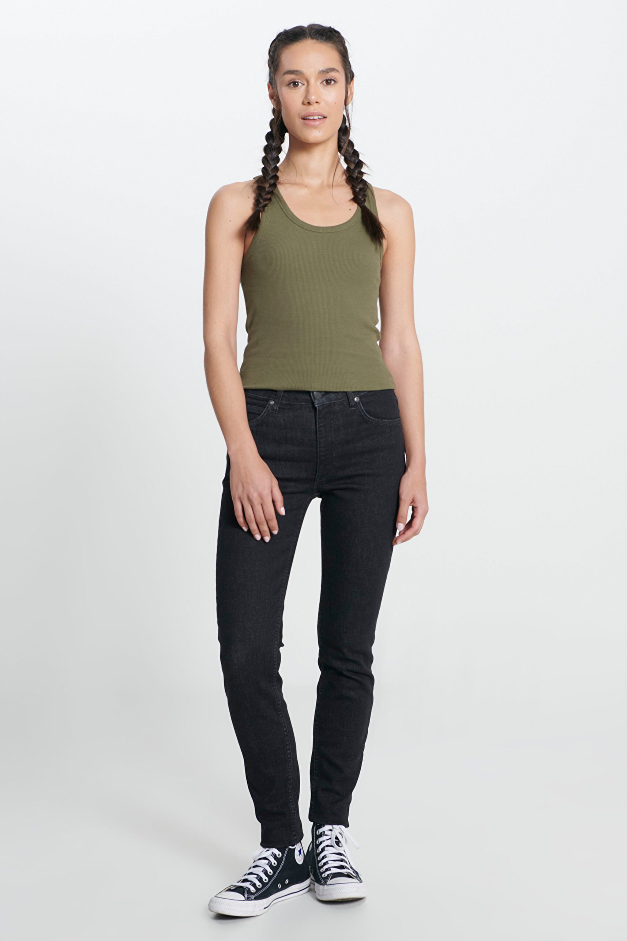 Scarlett High Rise Skinny Fit Dar Kesim Yüksek Bel Esnek Jean Kot Pantolon - Rinse-L62602236 (görsel 2)