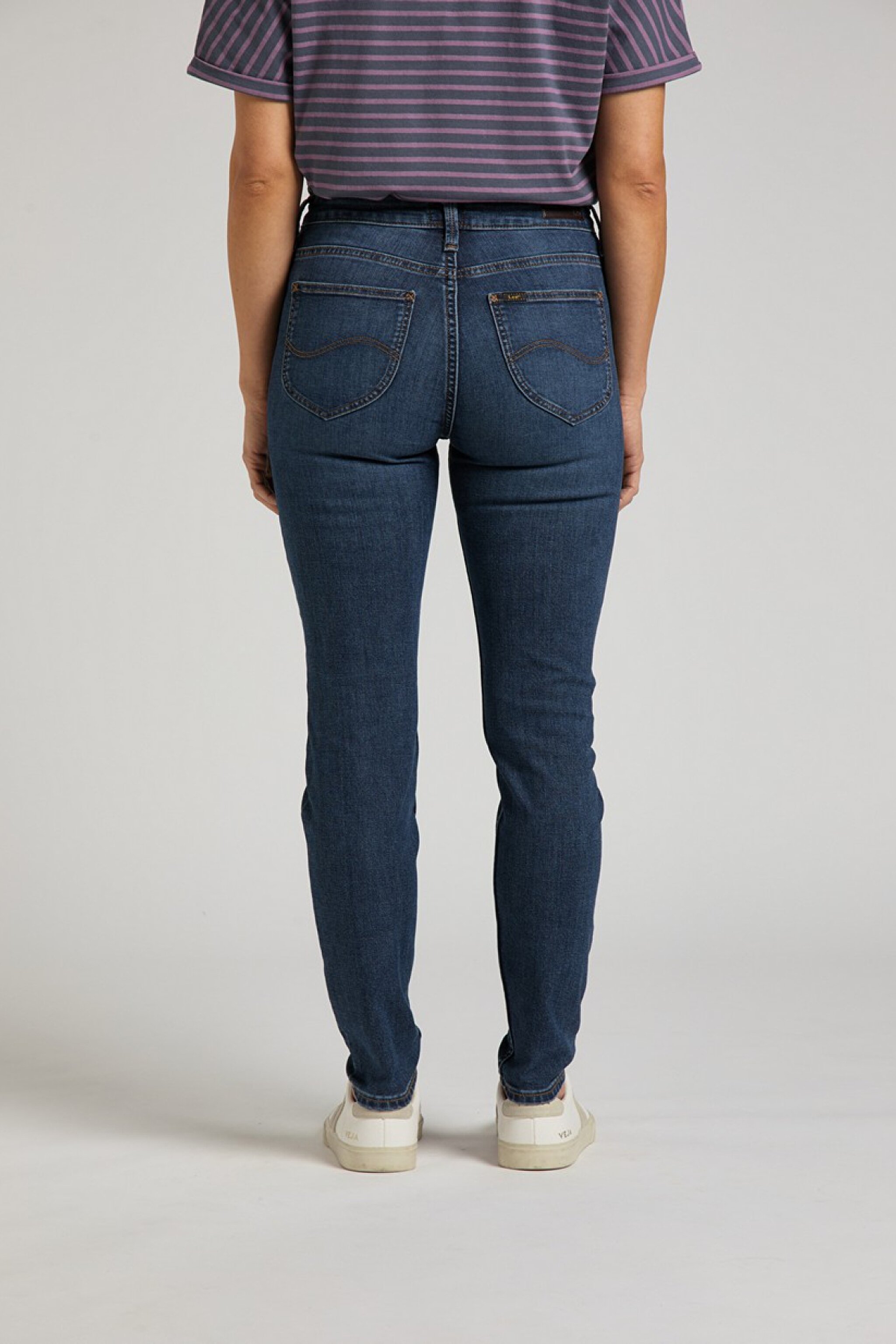 Scarlett Skinny Fit Dar Kesim Yüksek Bel Esnek Jean Kot Pantolon - Dark Worn-L626CGBD (görsel 4)