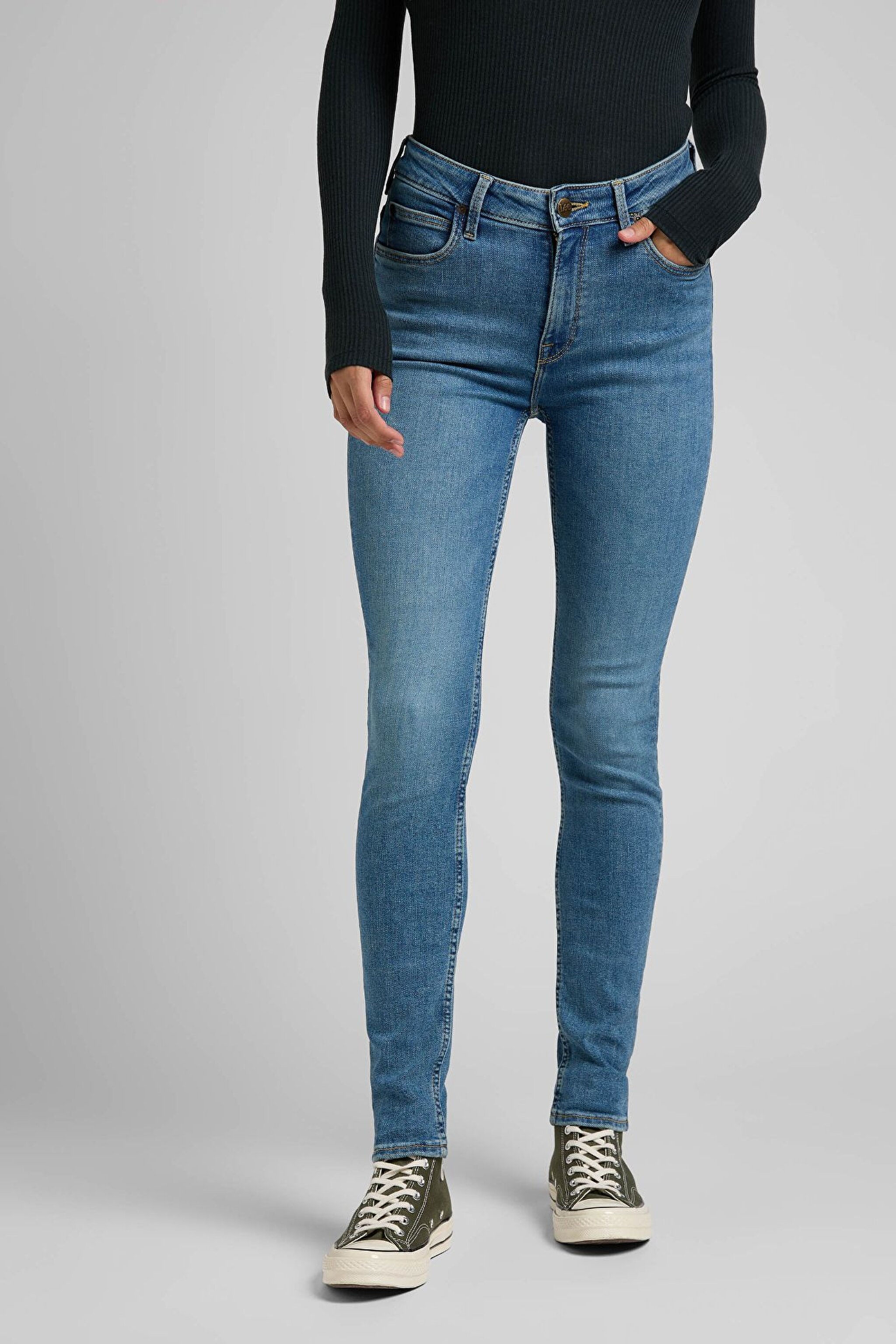 Scarlett Skinny Fit Dar Kesim Yüksek Bel Esnek Jean Kot Pantolon