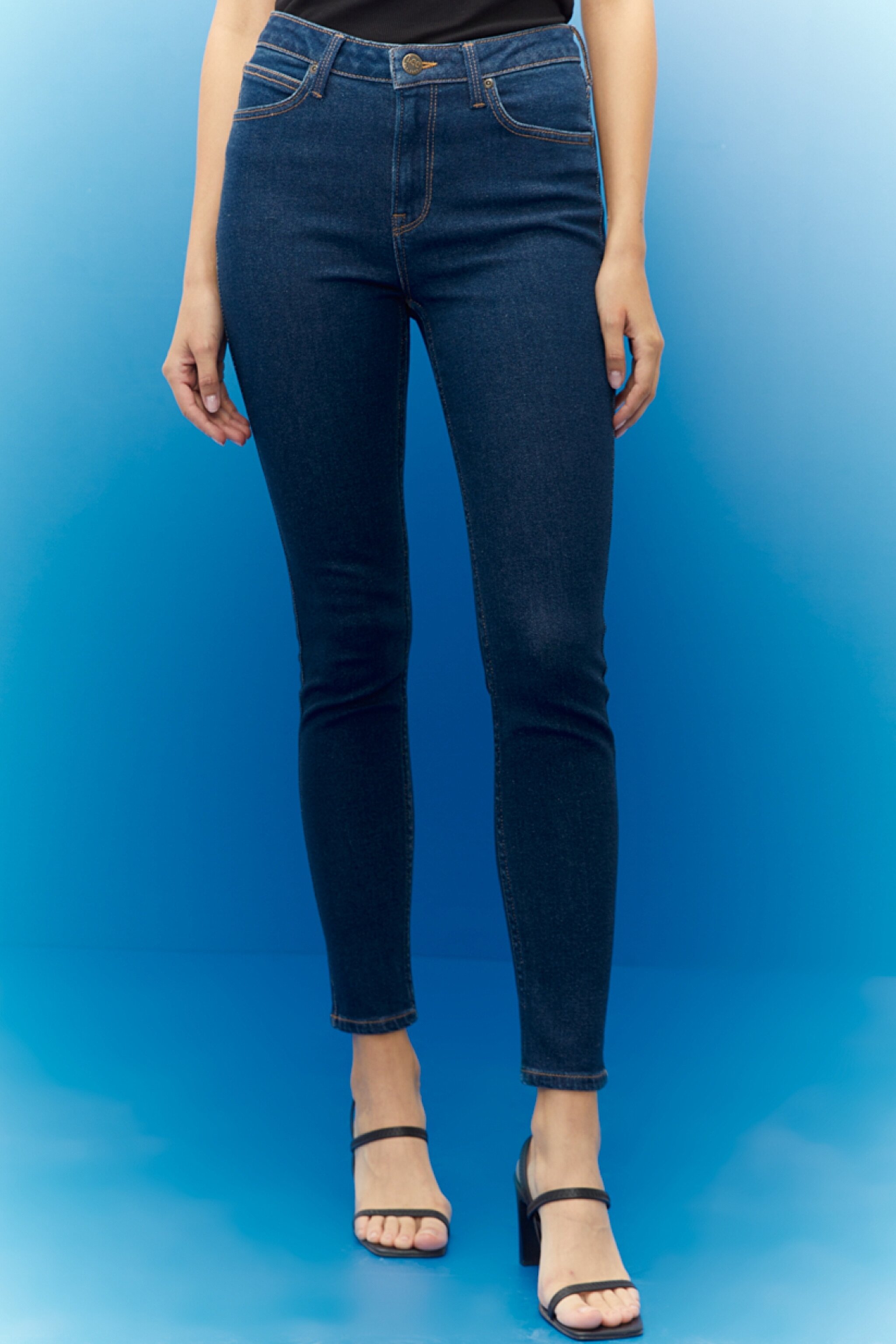 Scarlett Skinny Fit Dar Kesim Yüksek Bel Esnek Jean Kot Pantolon - Dark Hydro-L626FAKQ (görsel 3)