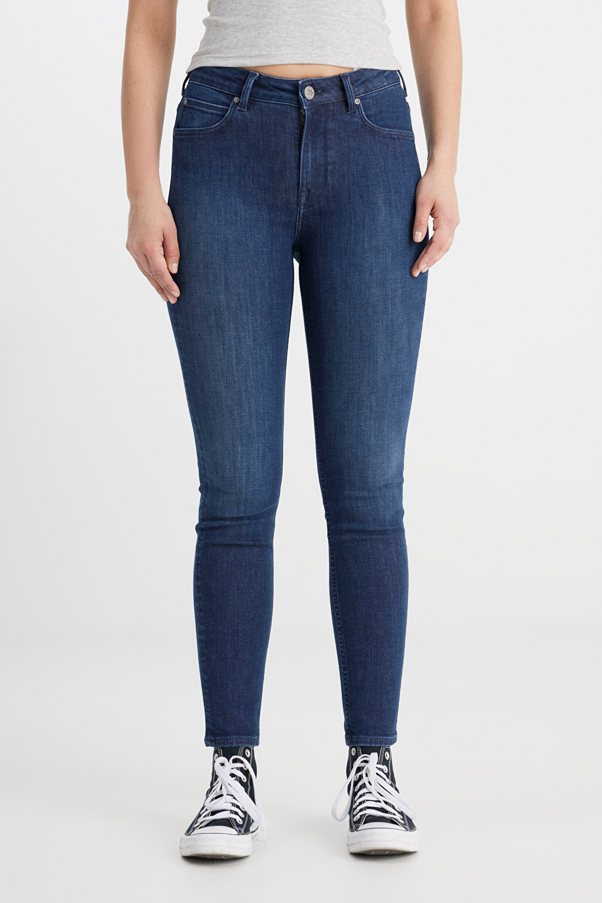 Scarlett High Skinny Fit Yüksek Bel Jean Pantolon - Night Blue-L626RKEX (görsel 11)