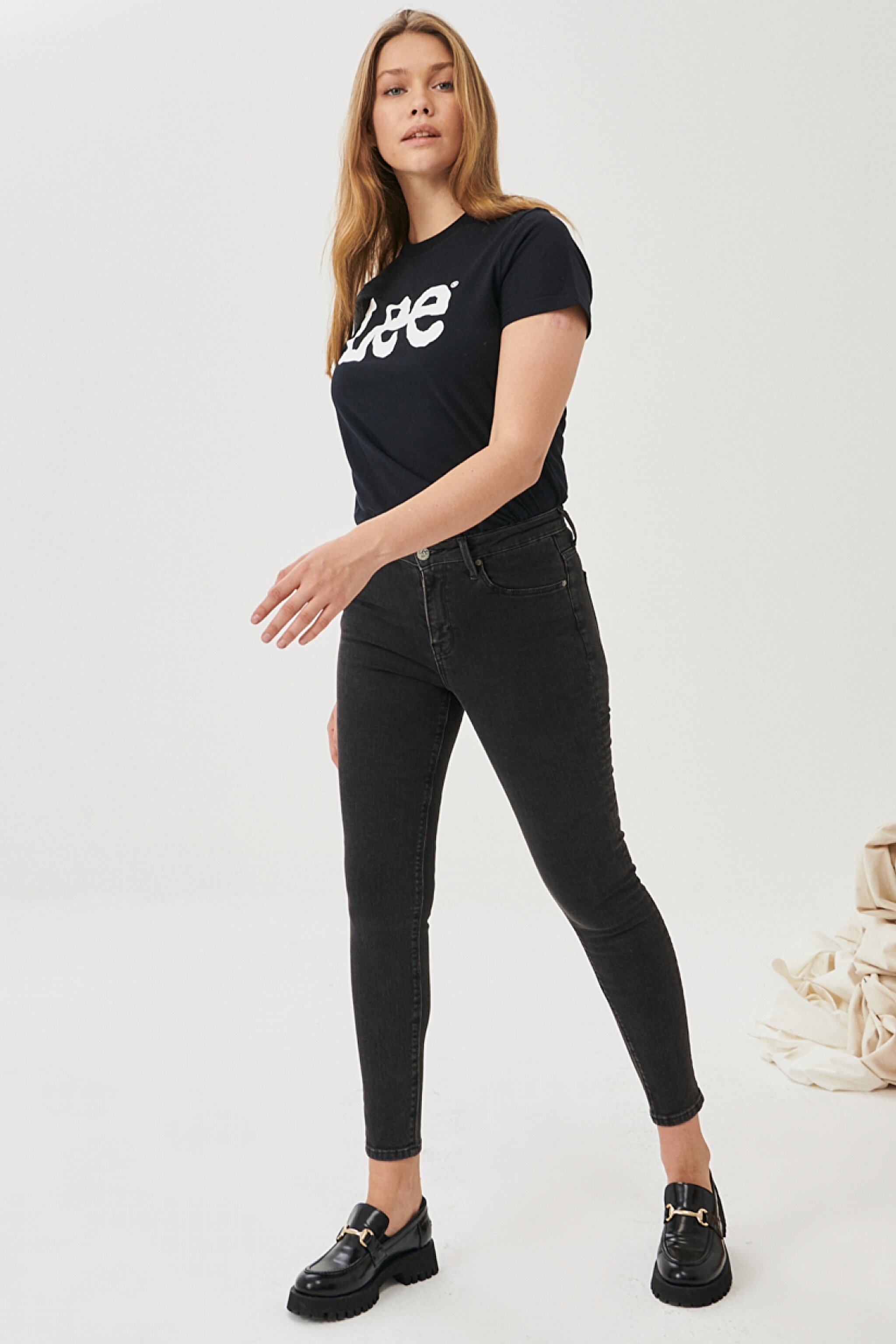 Scarlett High Skinny Fit Yüksek Bel Jean Pantolon - Black-L626SHMY (görsel 3)